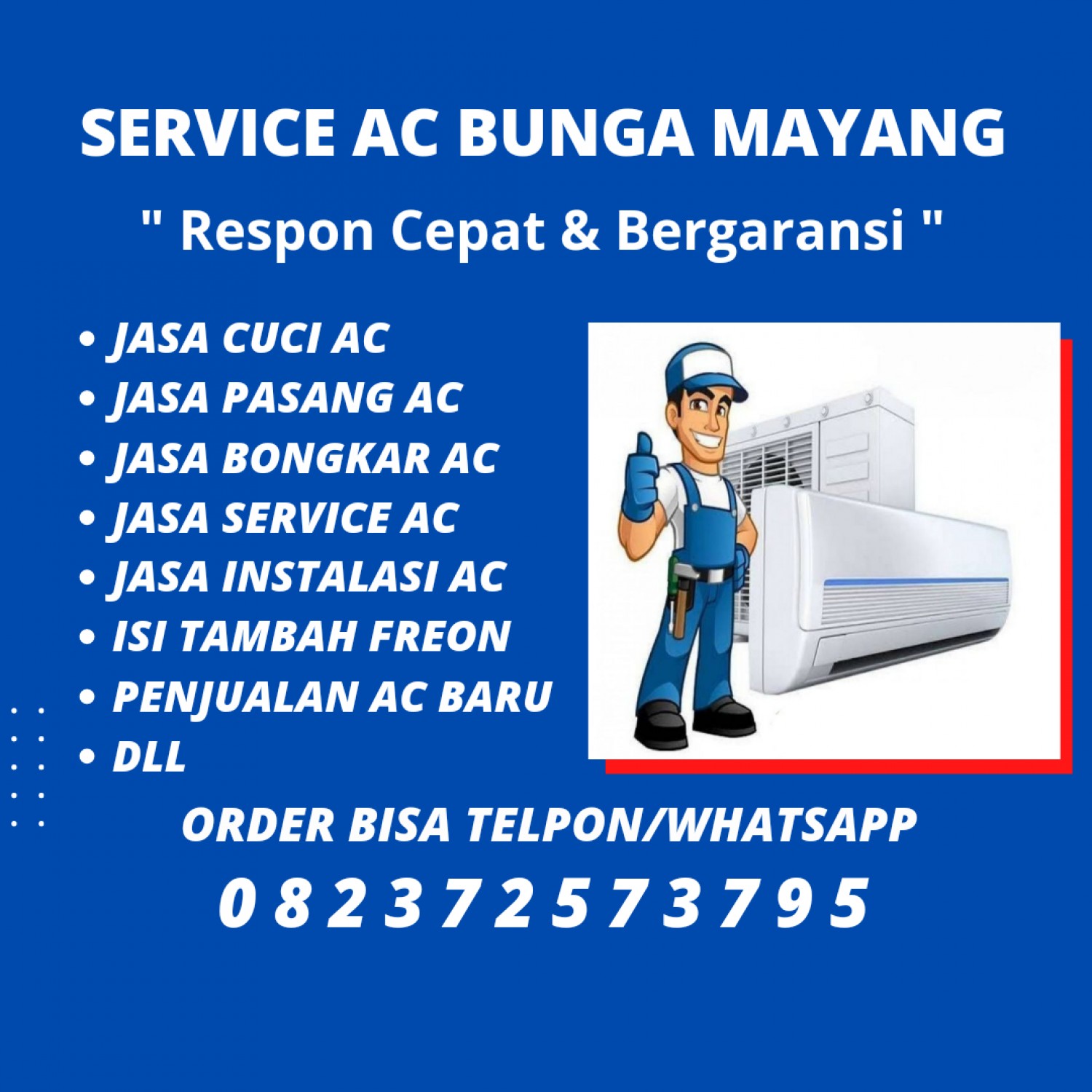 Service AC Kota Napal Bunga Mayang 082372573795
