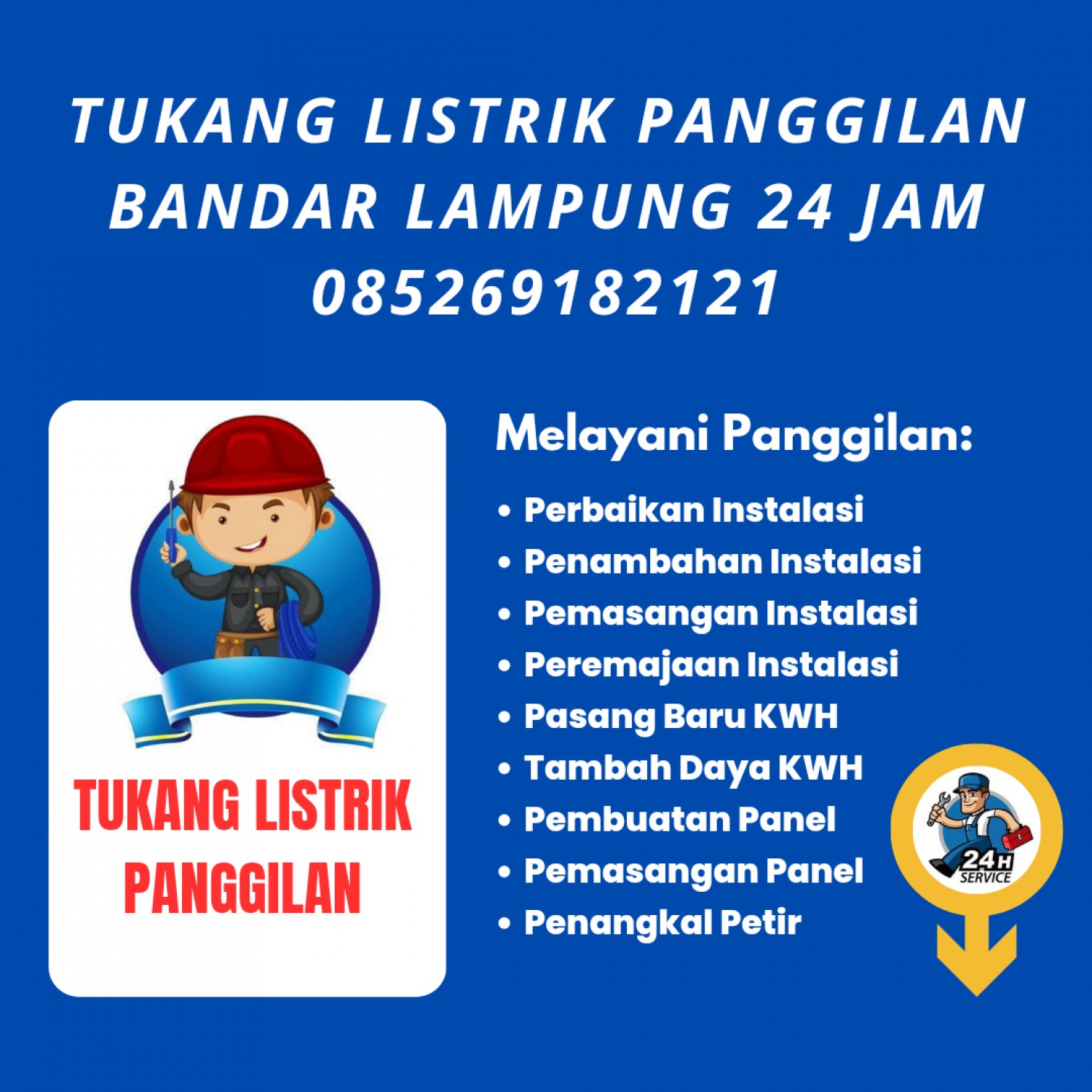 Tukang Listrik Kedaton Bandar Lampung 085269182121