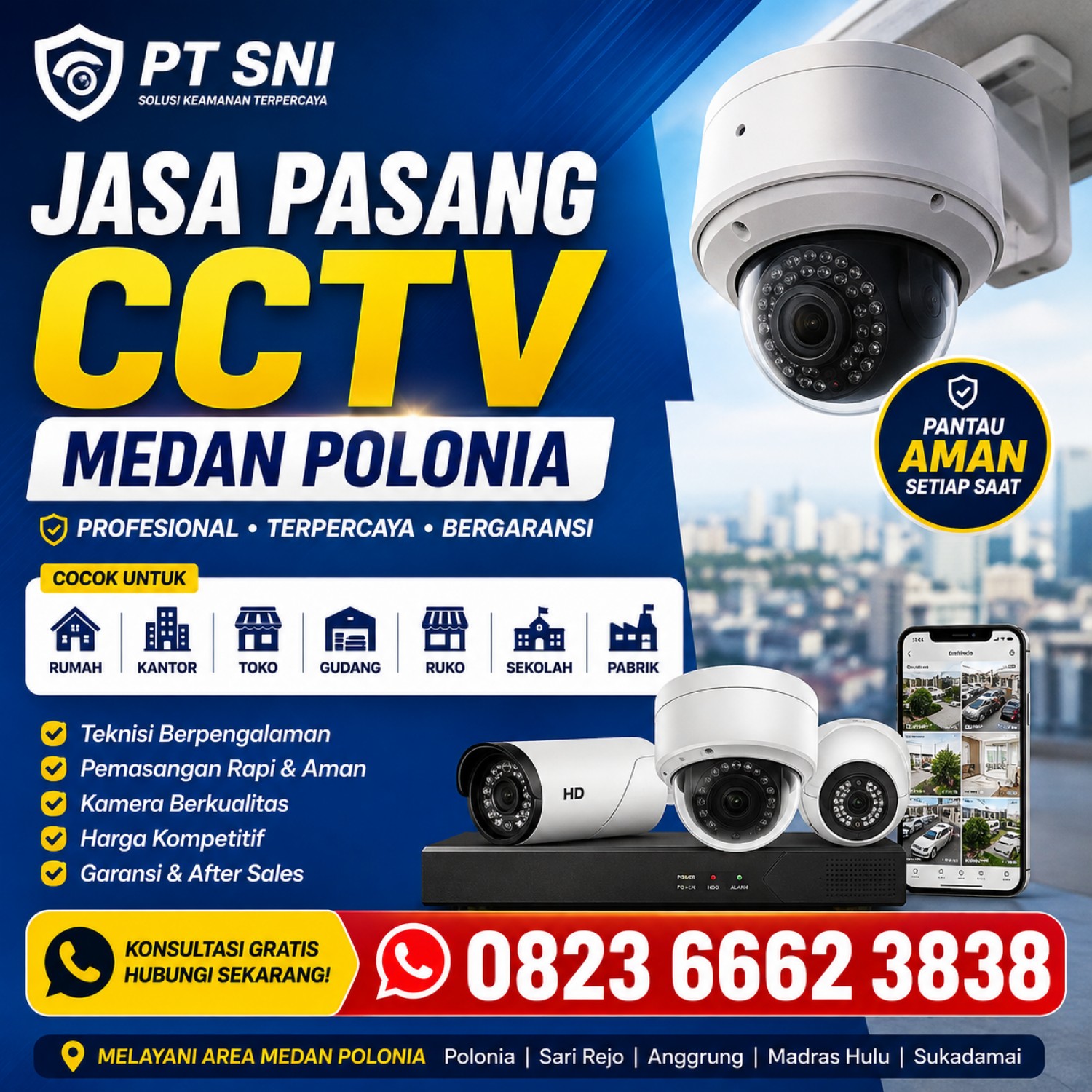 Jasa Pasang CCTV Medan Polonia