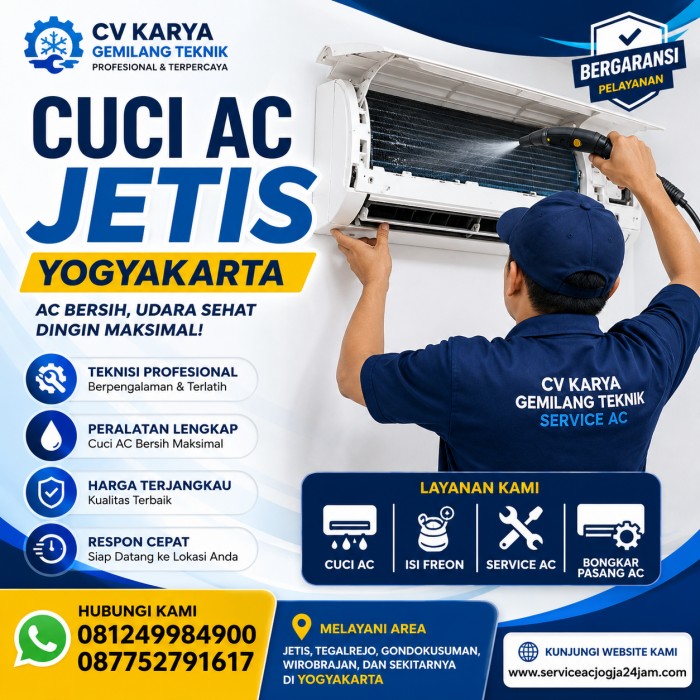 Cuci AC Jetis Yogyakarta Profesional dan Bergaransi | CV Karya Gemilang Teknik