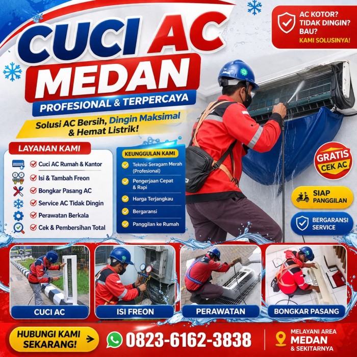 CUCI AC TANJUNG REJO MEDAN