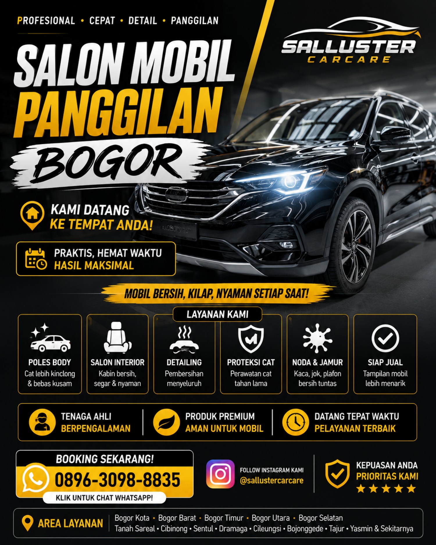 Salon Mobil Panggilan Bogor Tengah Poles Mobil Panggilan Bogor Tengah