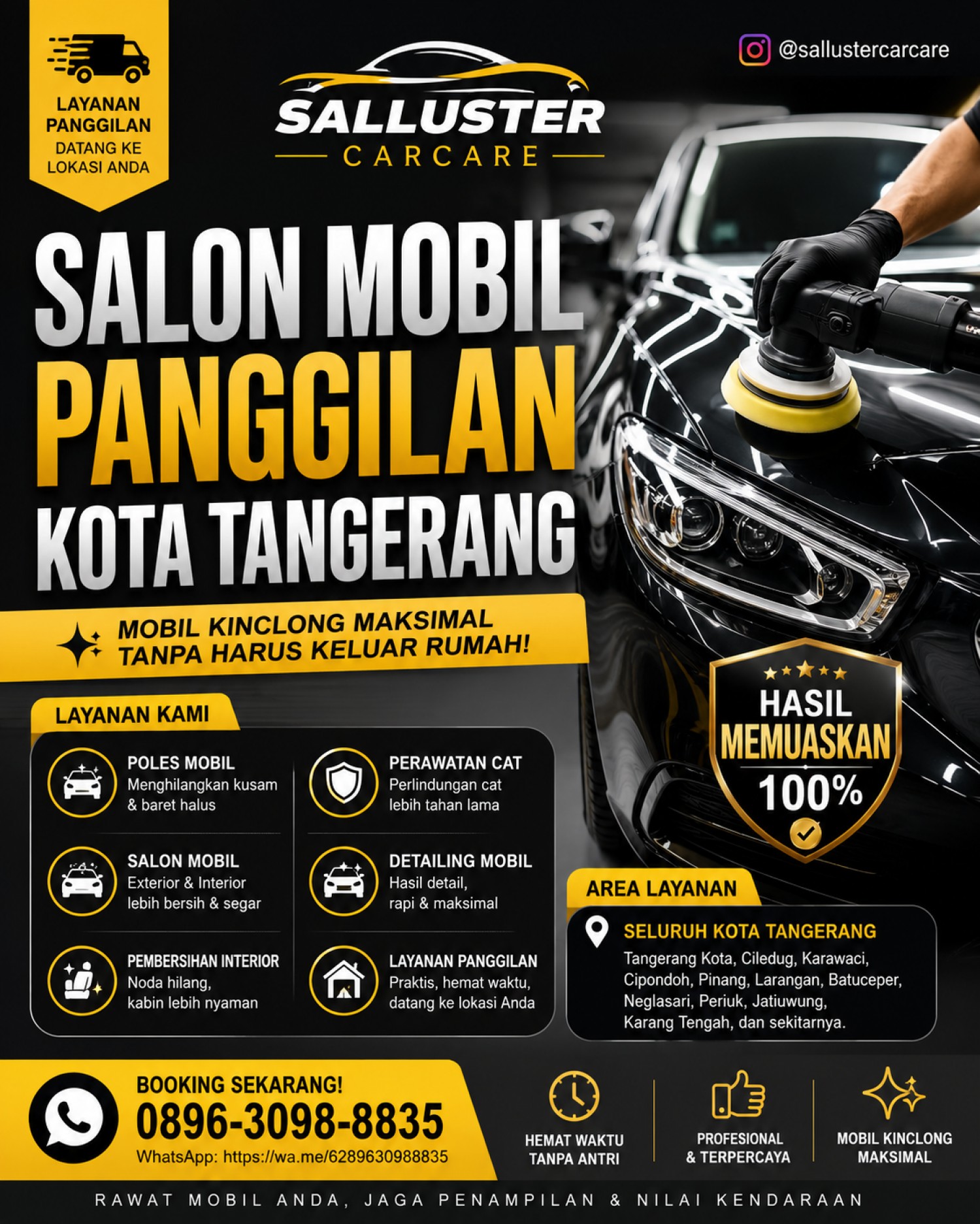 Salon Mobil Panggilan Kota Tangerang | Poles Mobil Panggilan Kota Tangerang