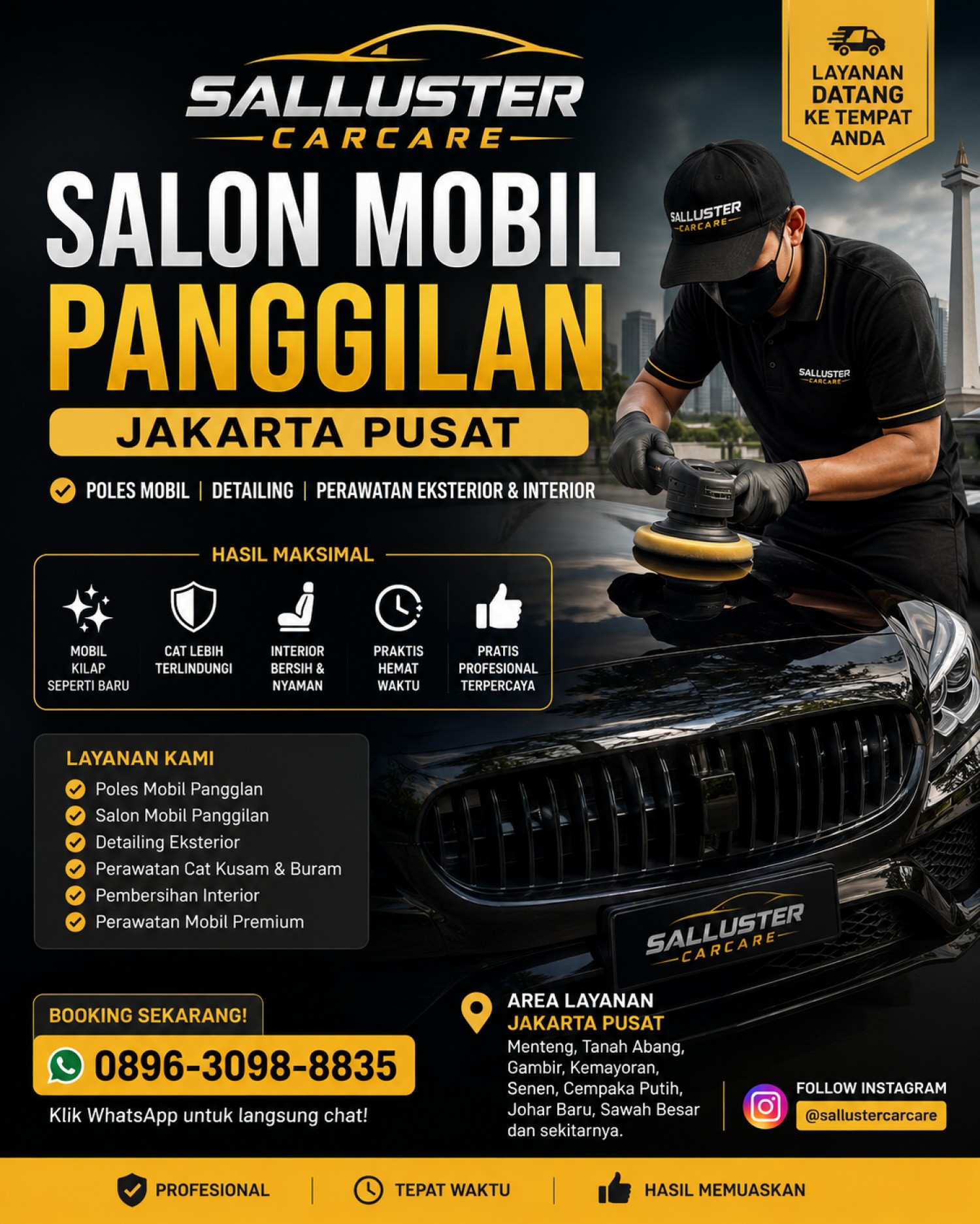 Salon Mobil Panggilan Jakarta Pusat | Poles Mobil Panggilan Jakarta Pusat