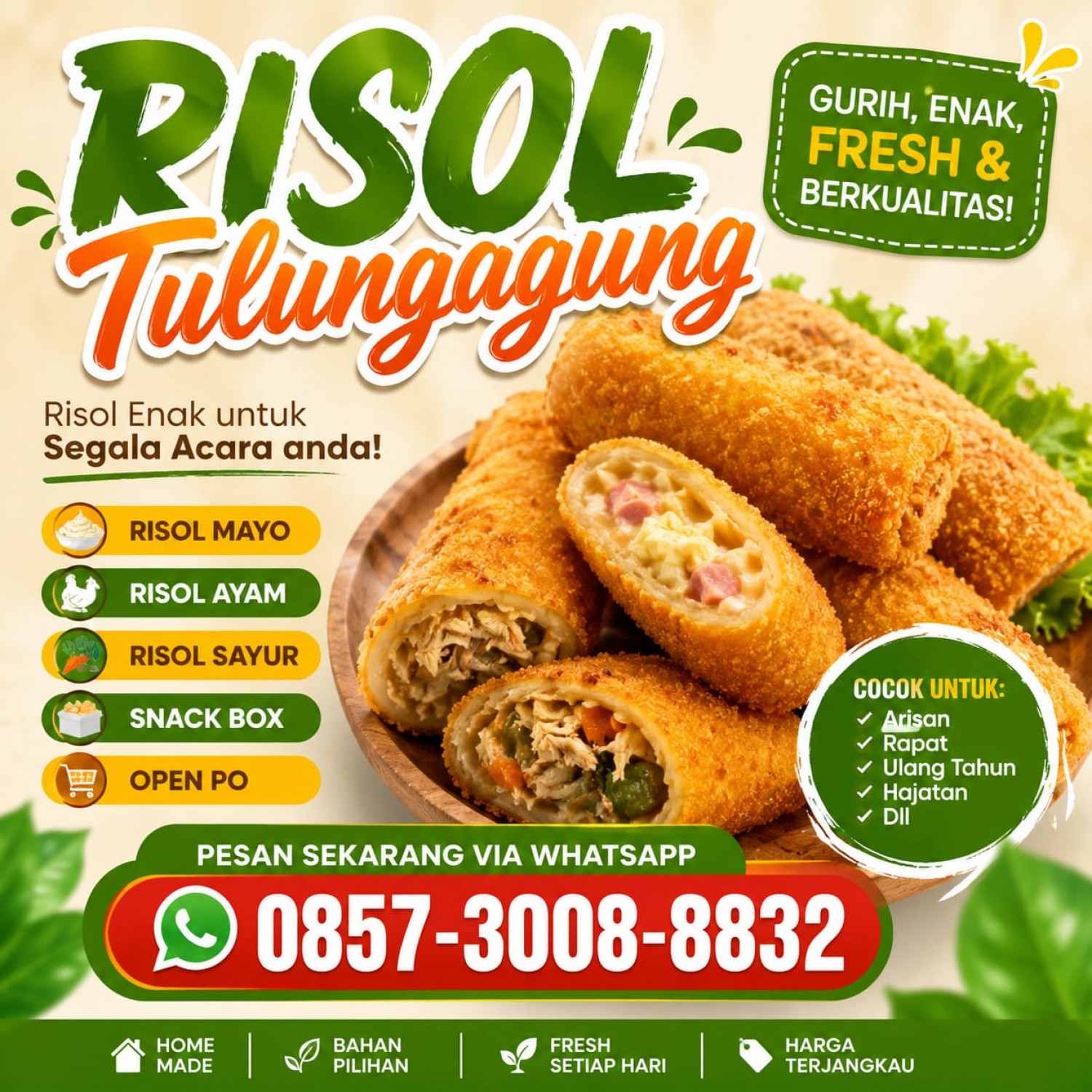 Jual Risol Kedungwaru Tulungagung 0857-3008-8832