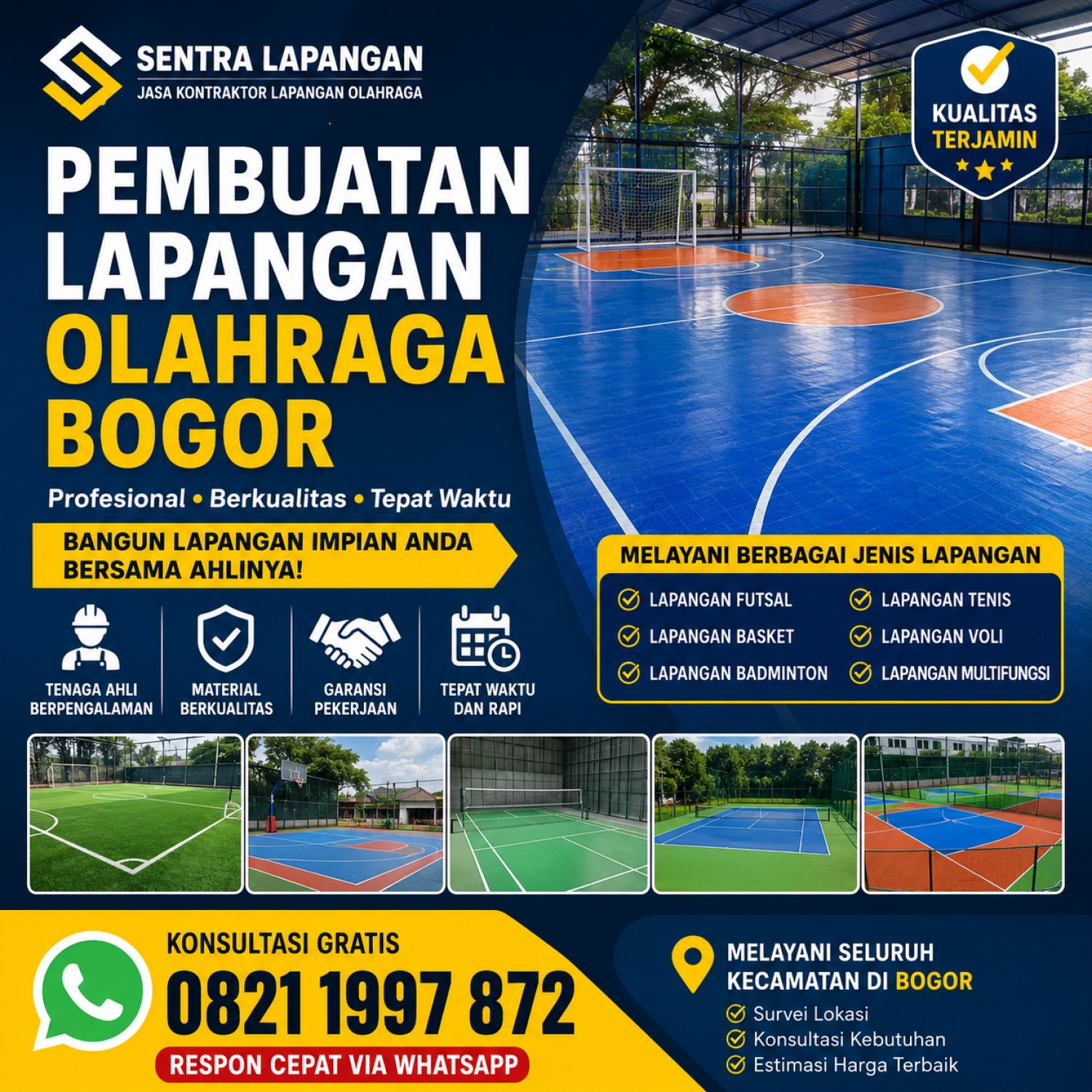 Pembuatan Lapangan Olahraga Bogor