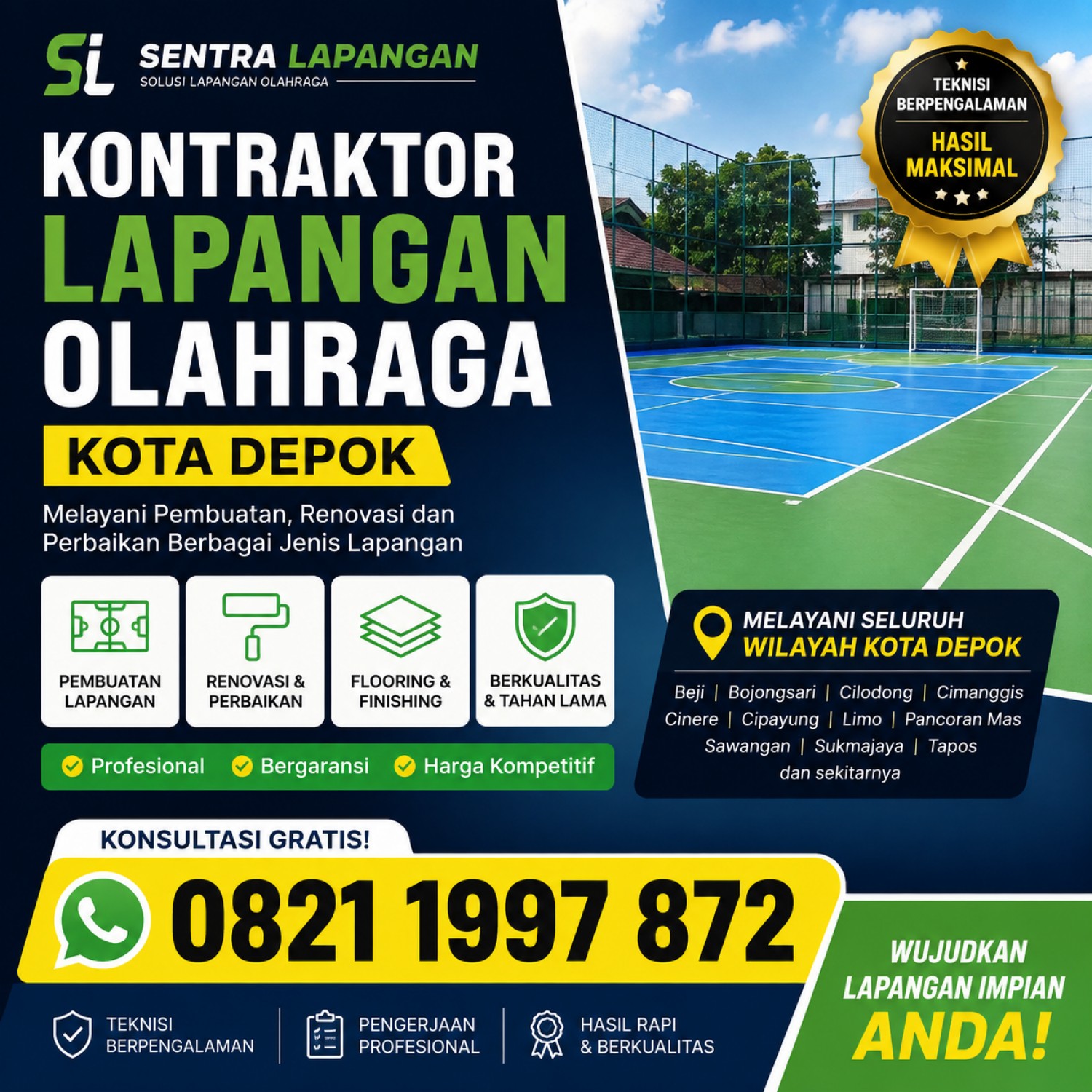 Kontraktor Lapangan Olahraga Kota Depok