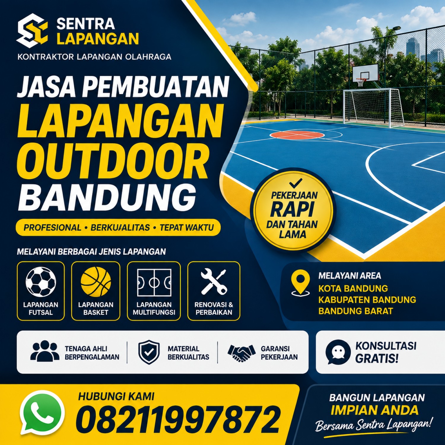 Jasa Pembuatan Lapangan Outdoor Bandung