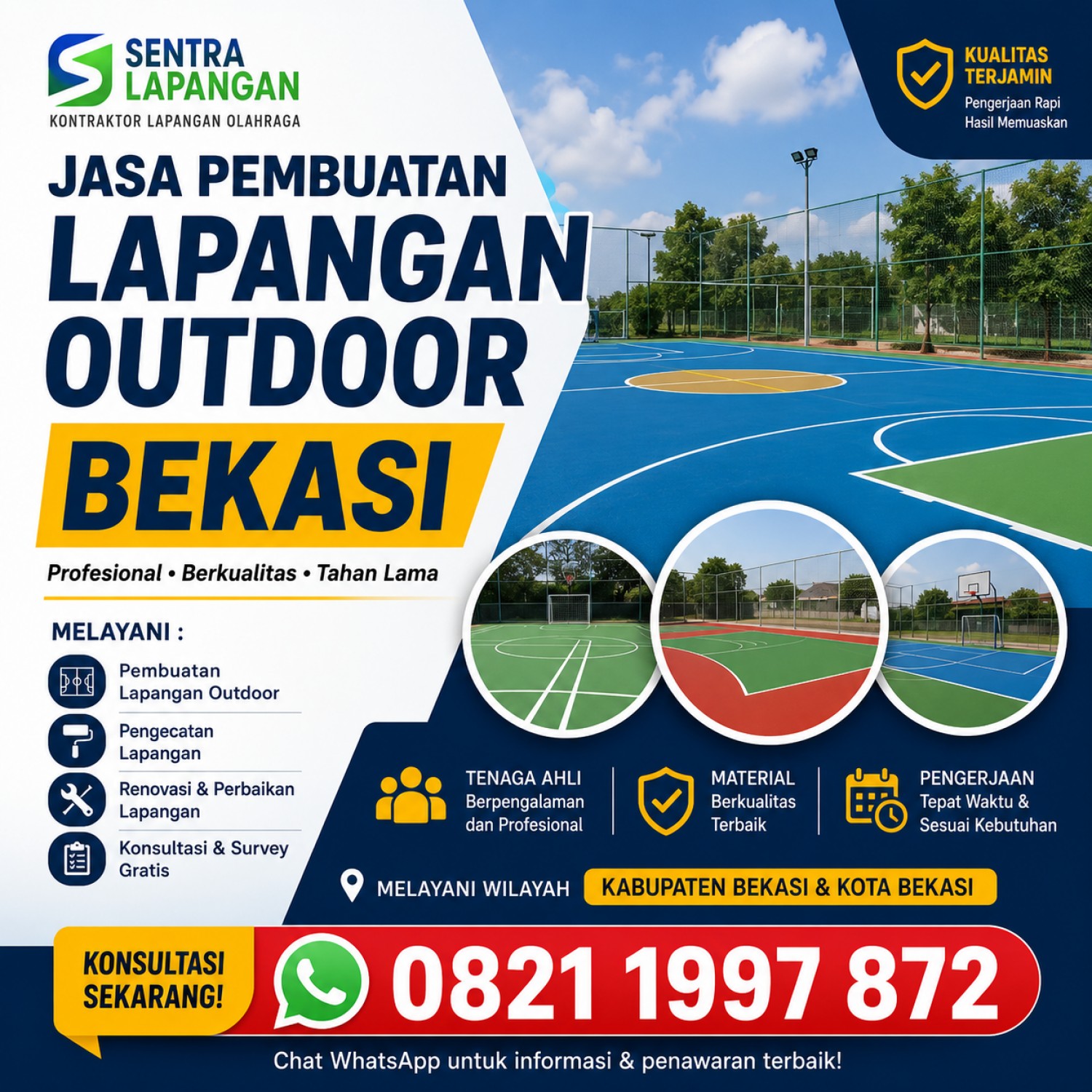 Jasa Pembuatan Lapangan Outdoor Bekasi