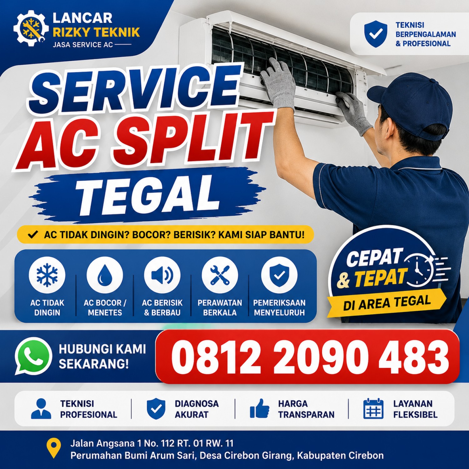 Service AC Split Tegal