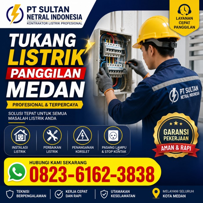 Tukang Listrik Panggilan Medan