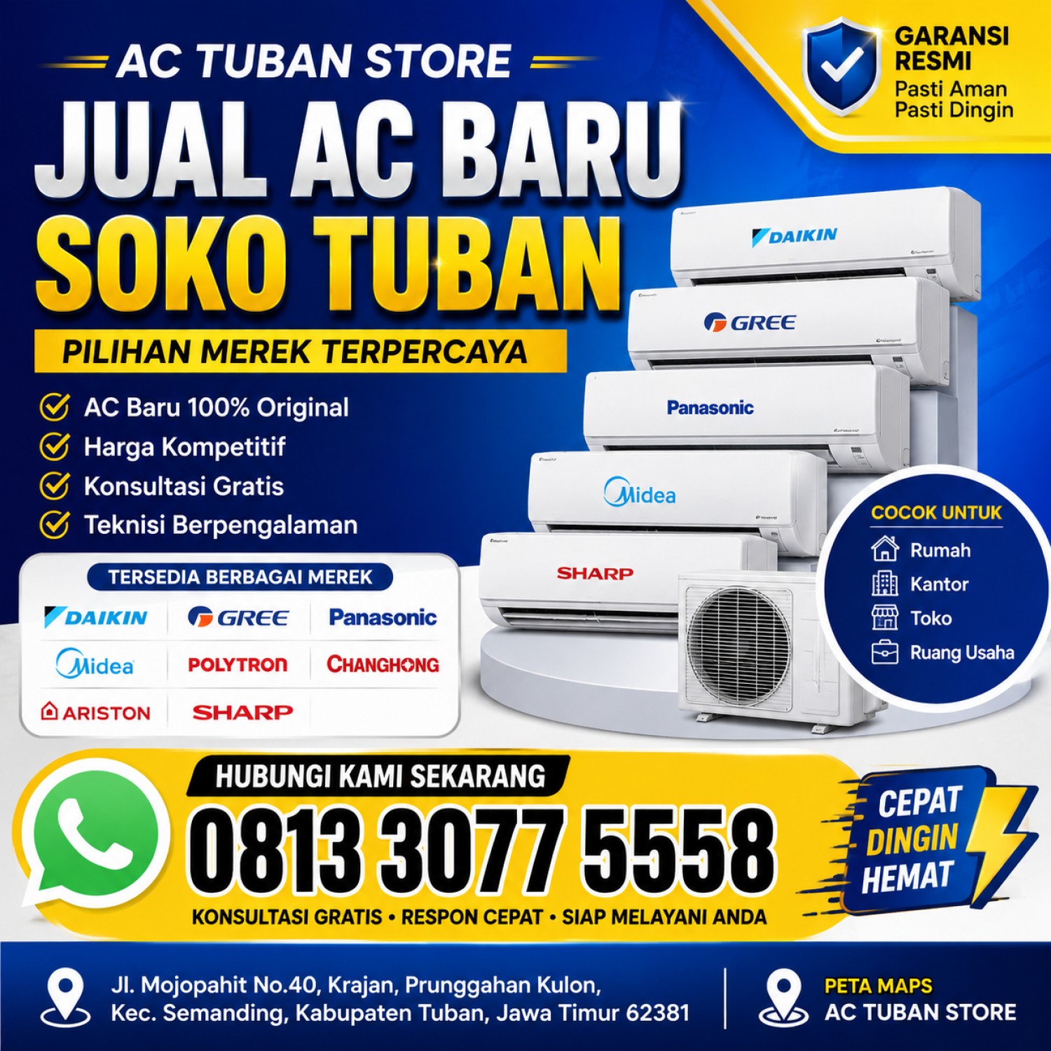 Jual AC Baru Soko Tuban