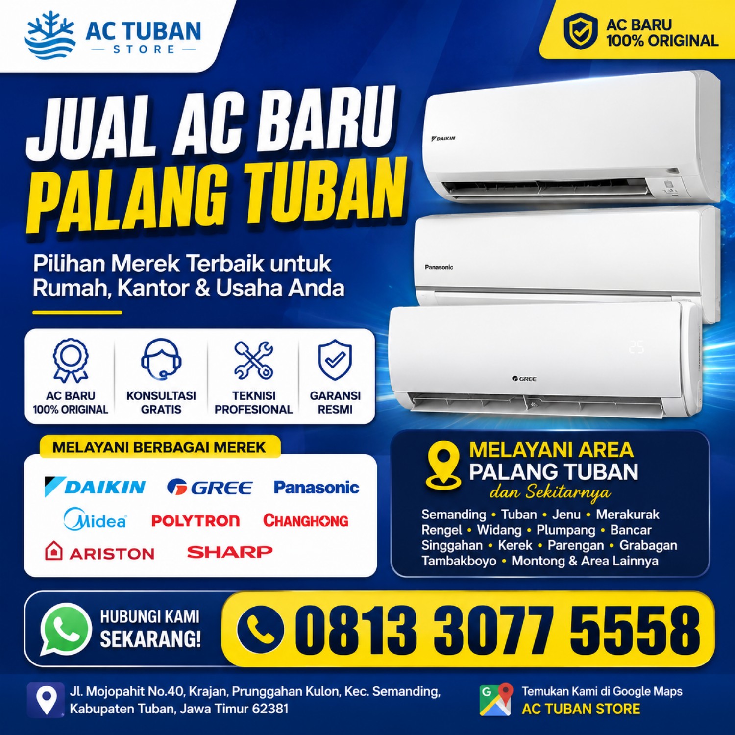 Jual AC Baru Palang Tuban
