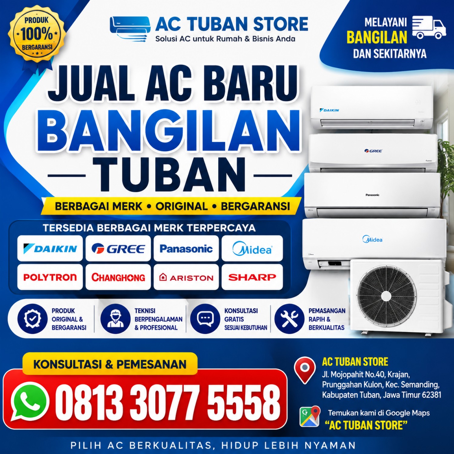 Jual AC Baru Bangilan Tuban