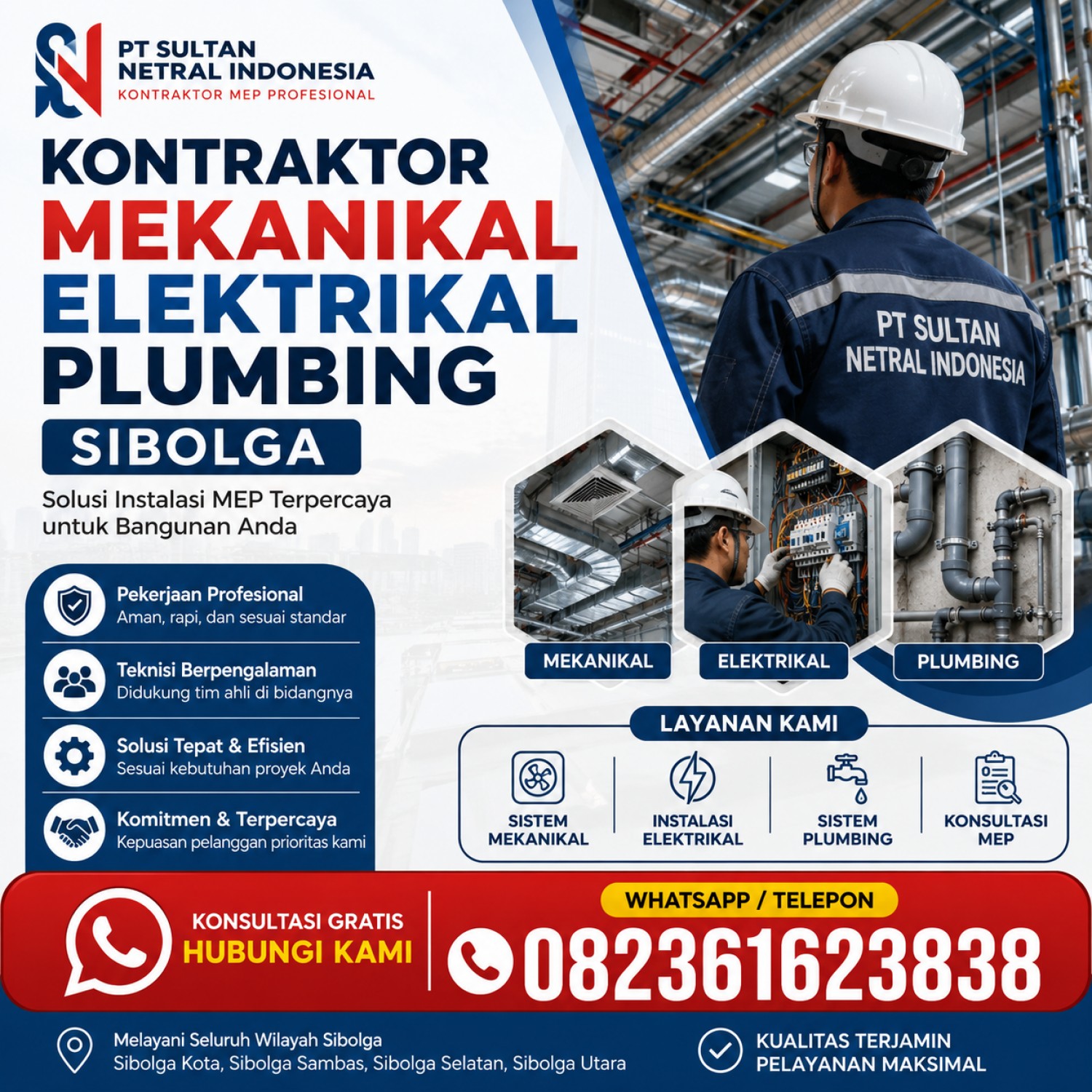 Kontraktor Mekanikal Elektrikal Plumbing Sibolga