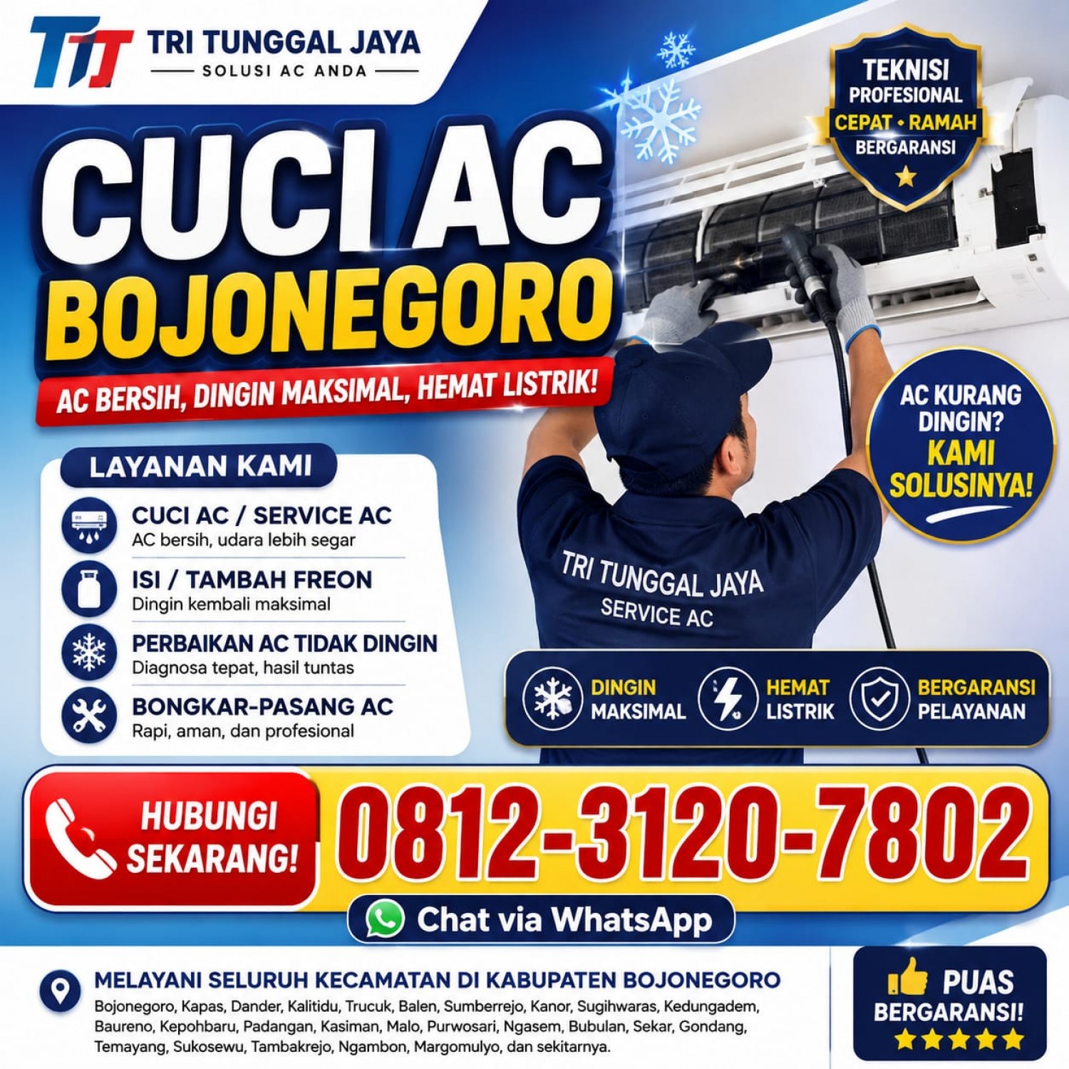 Cuci AC Temayang Bojonegoro