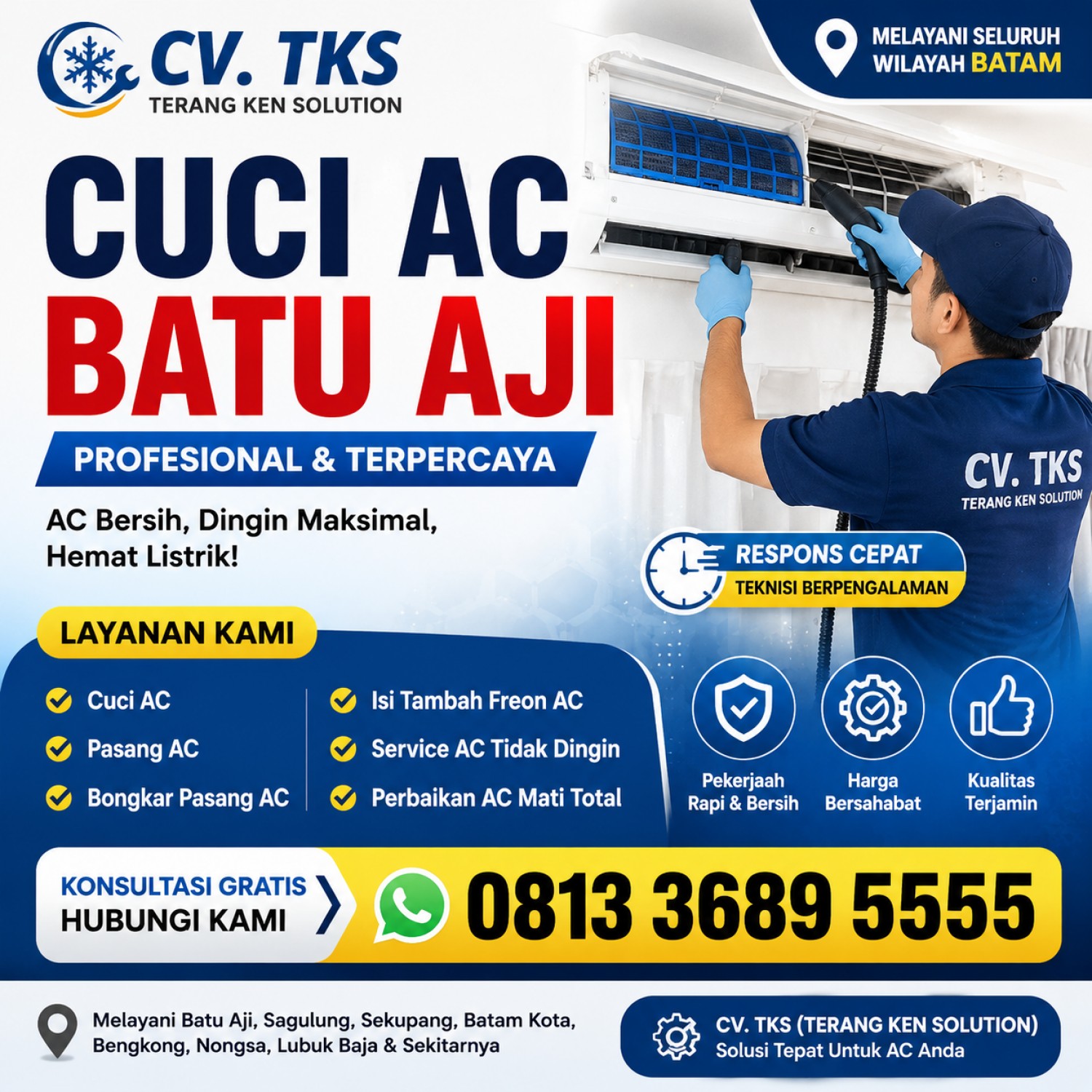 Cuci AC Batu Aji