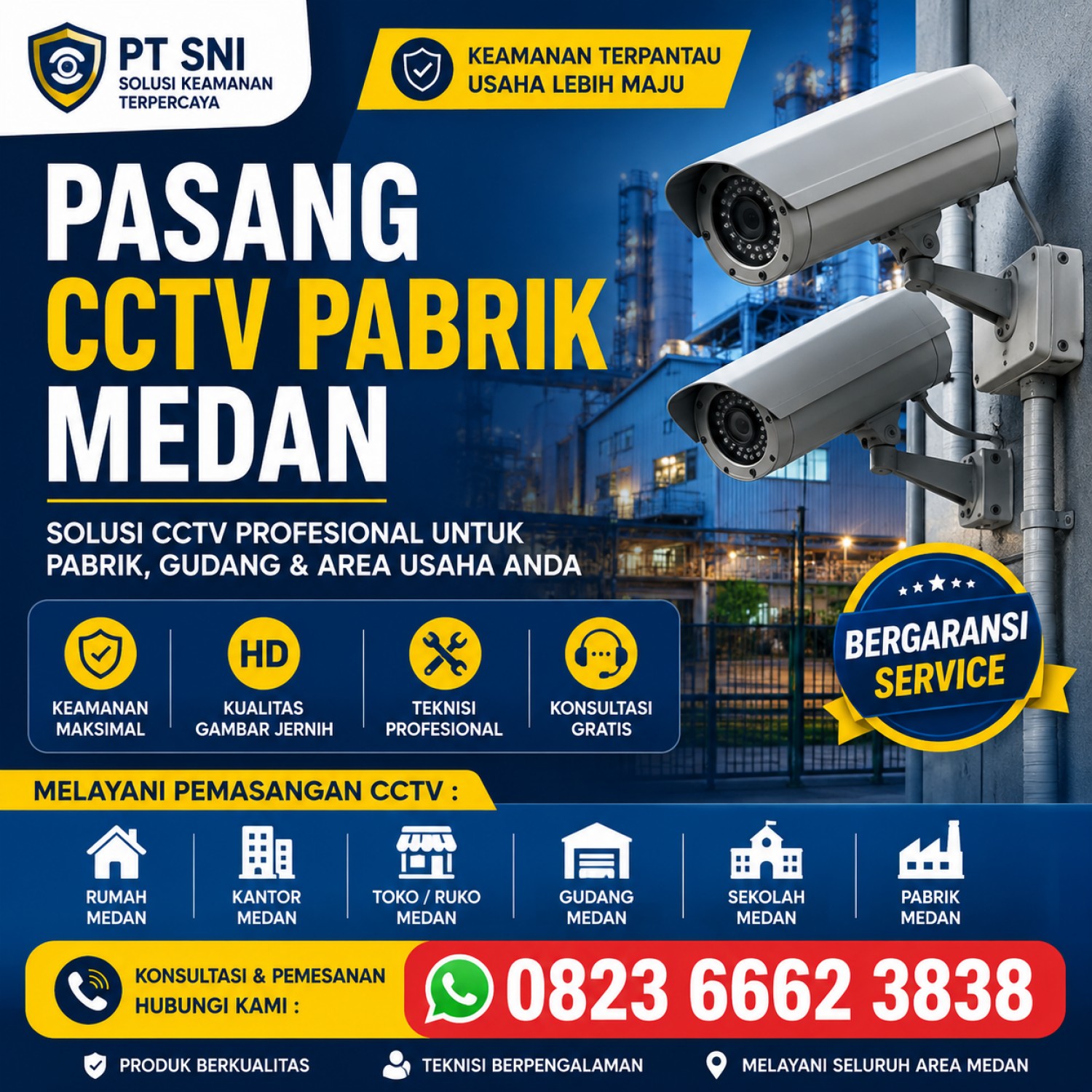 Pasang CCTV Pabrik Medan
