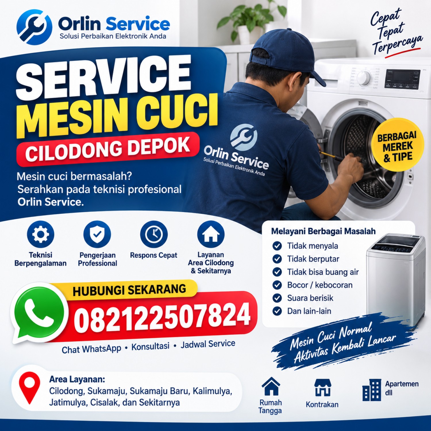 Service Mesin Cuci Cilodong Depok