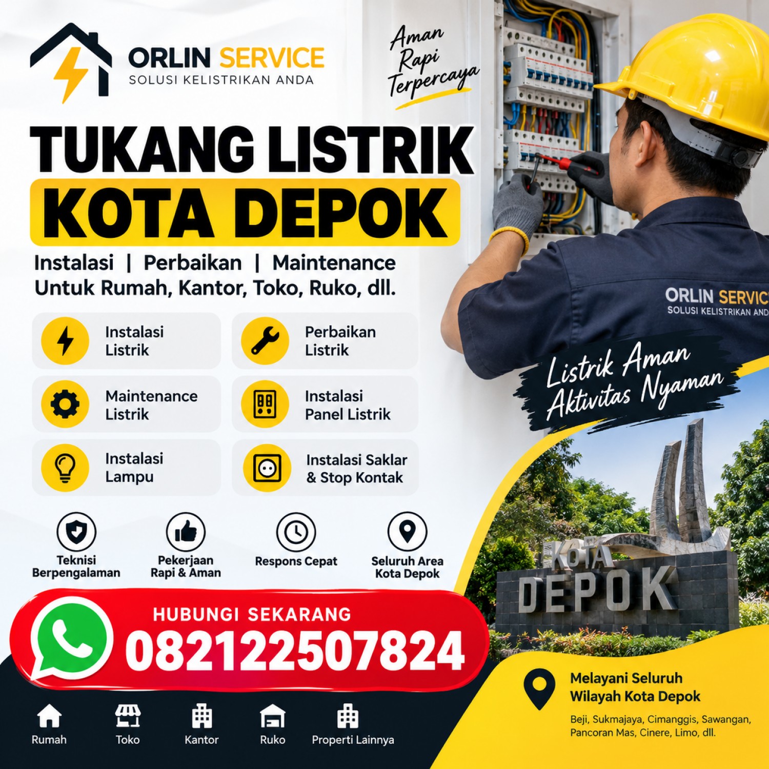 Jasa Tukang Listrik Kota Depok