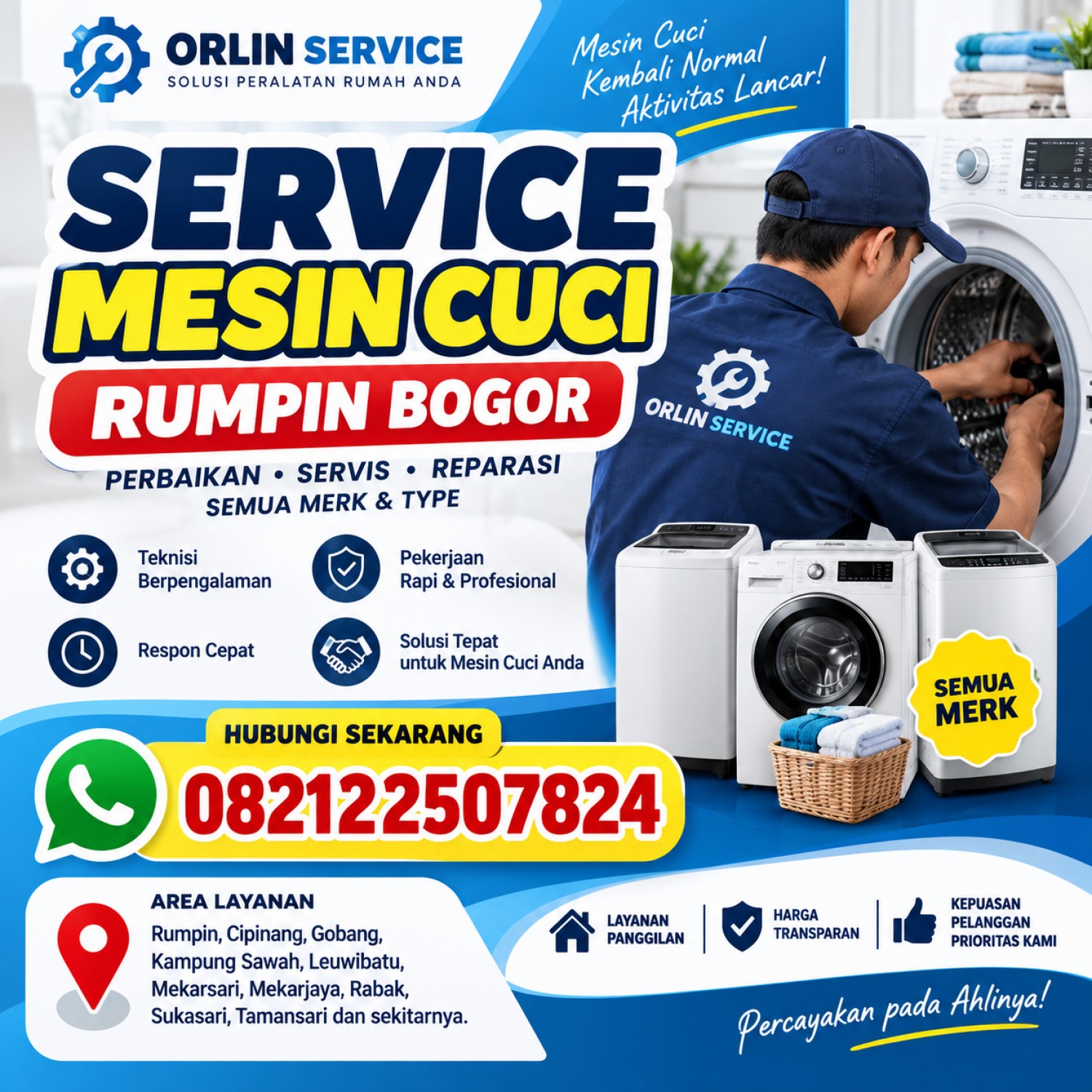 Service Mesin Cuci Rumpin Bogor