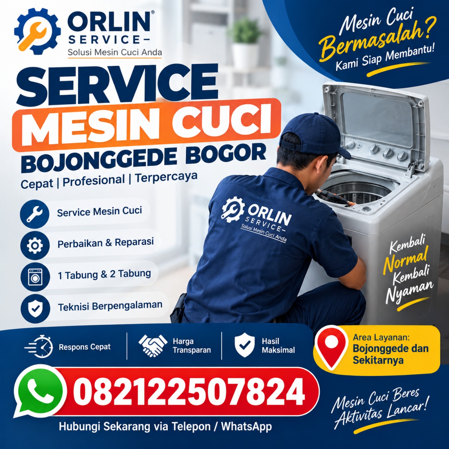 Service Mesin Cuci Bojonggede Bogor