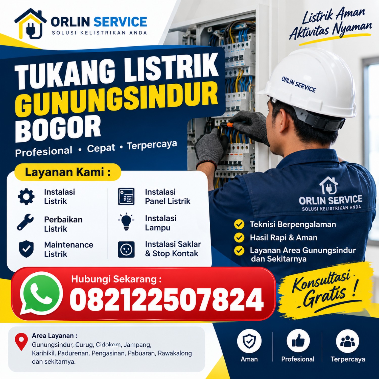 Tukang Listrik Gunungsindur Bogor