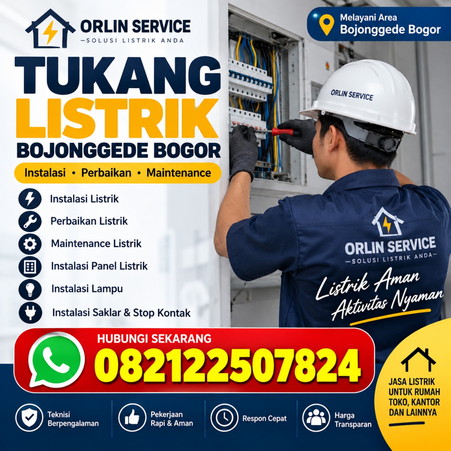 Tukang Listrik Bojonggede Bogor