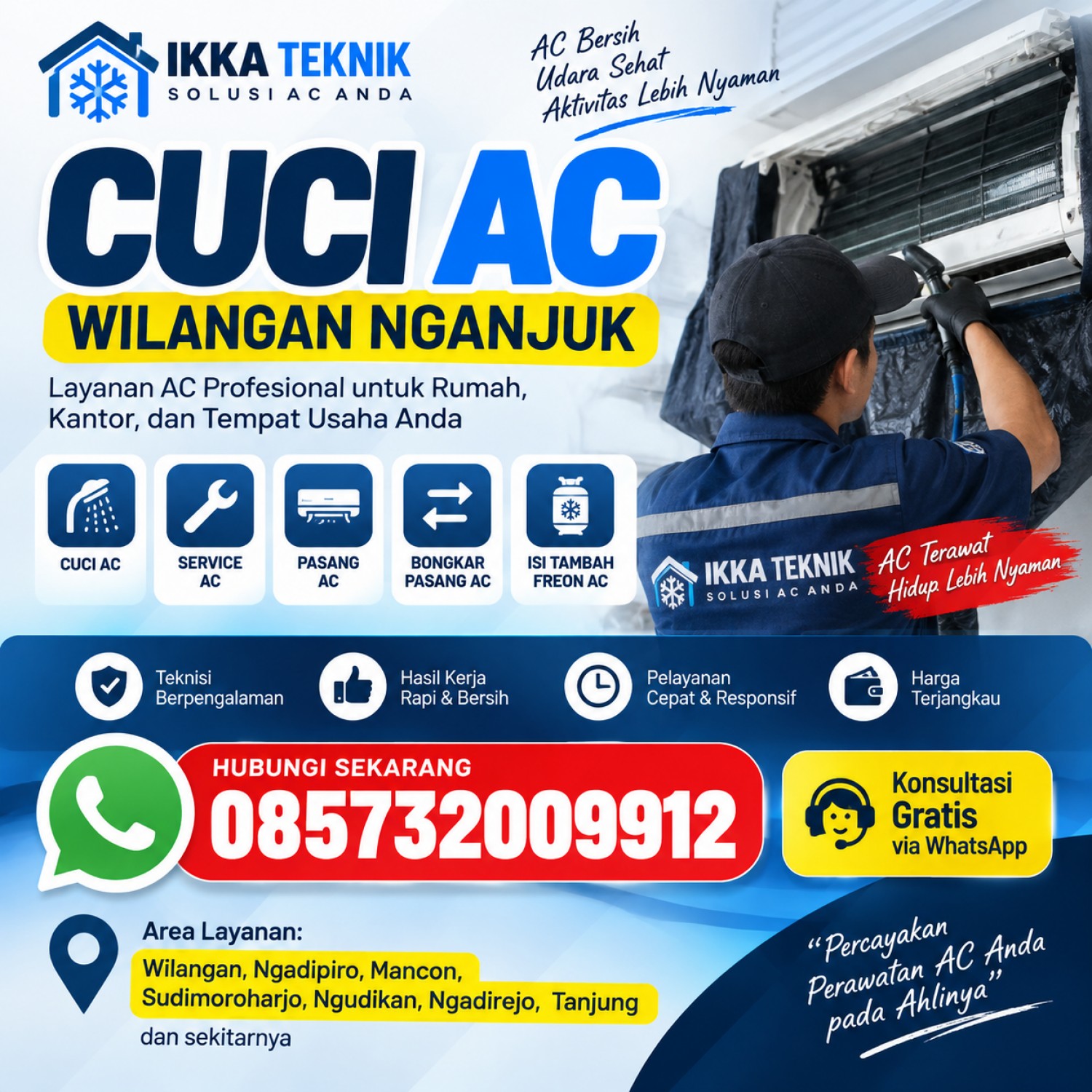 Cuci AC Wilangan Nganjuk
