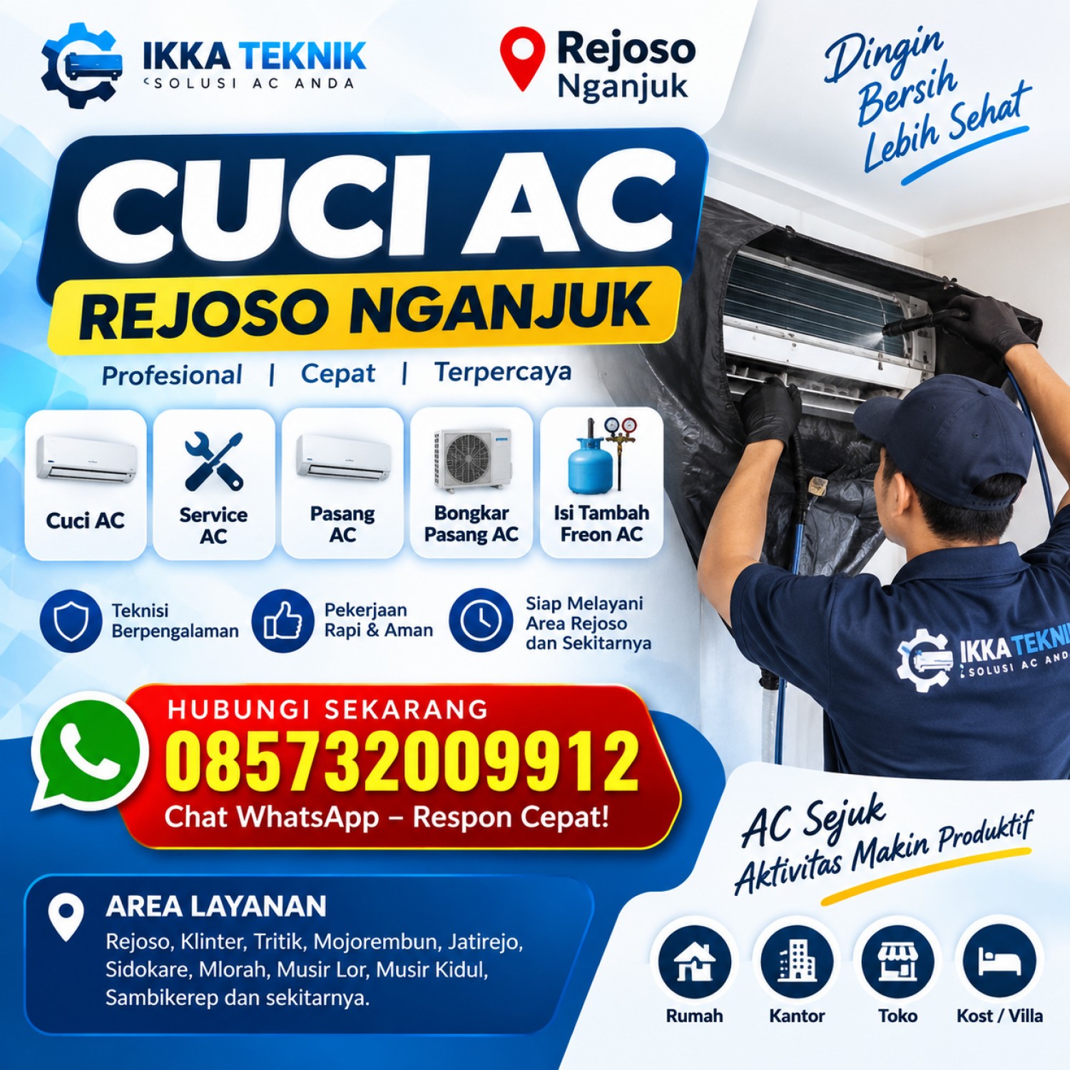 Cuci AC Rejoso Nganjuk
