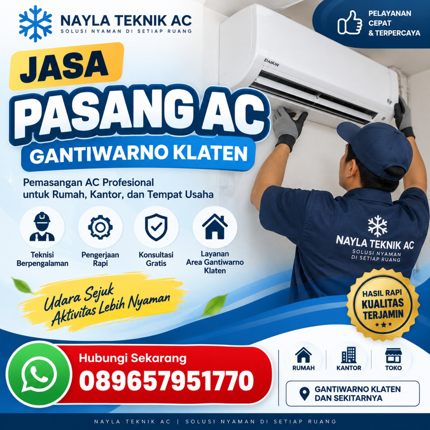 Jasa Pasang AC Gantiwarno Klaten