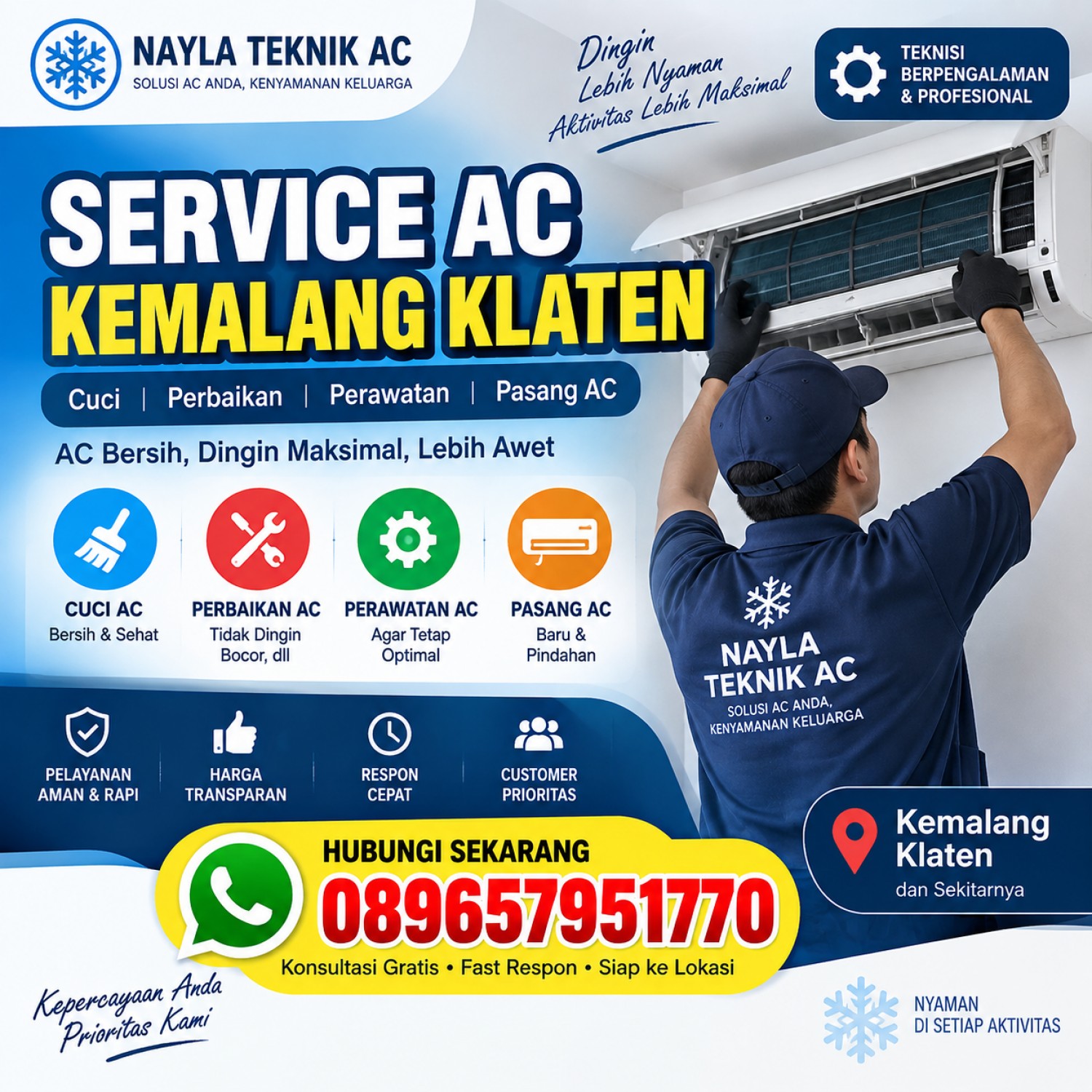 Service AC Kemalang Klaten