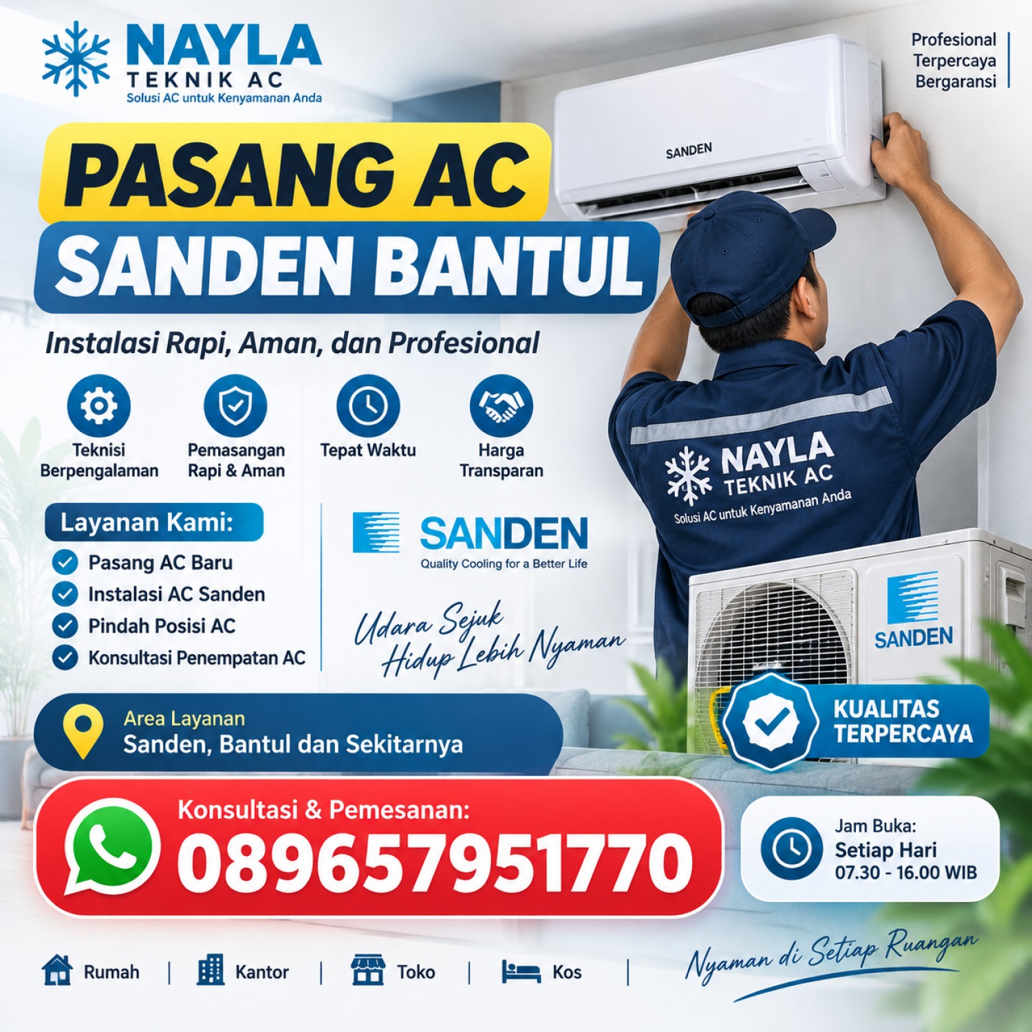 Pasang AC Sanden Bantul