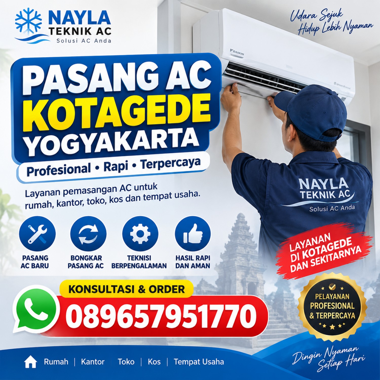Pasang AC Kotagede Yogyakarta