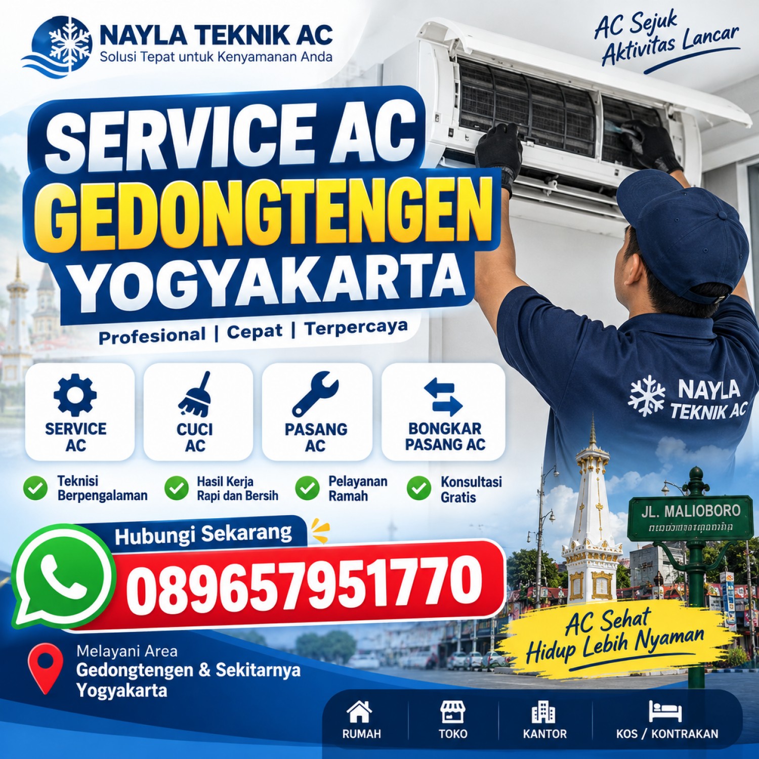 Service AC Gedongtengen Yogyakarta
