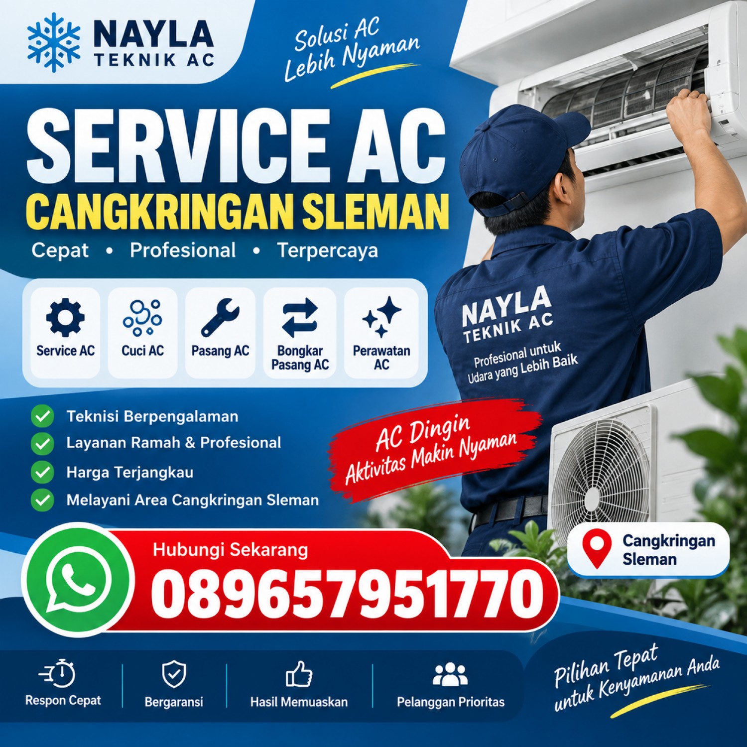 Service AC Cangkringan Sleman