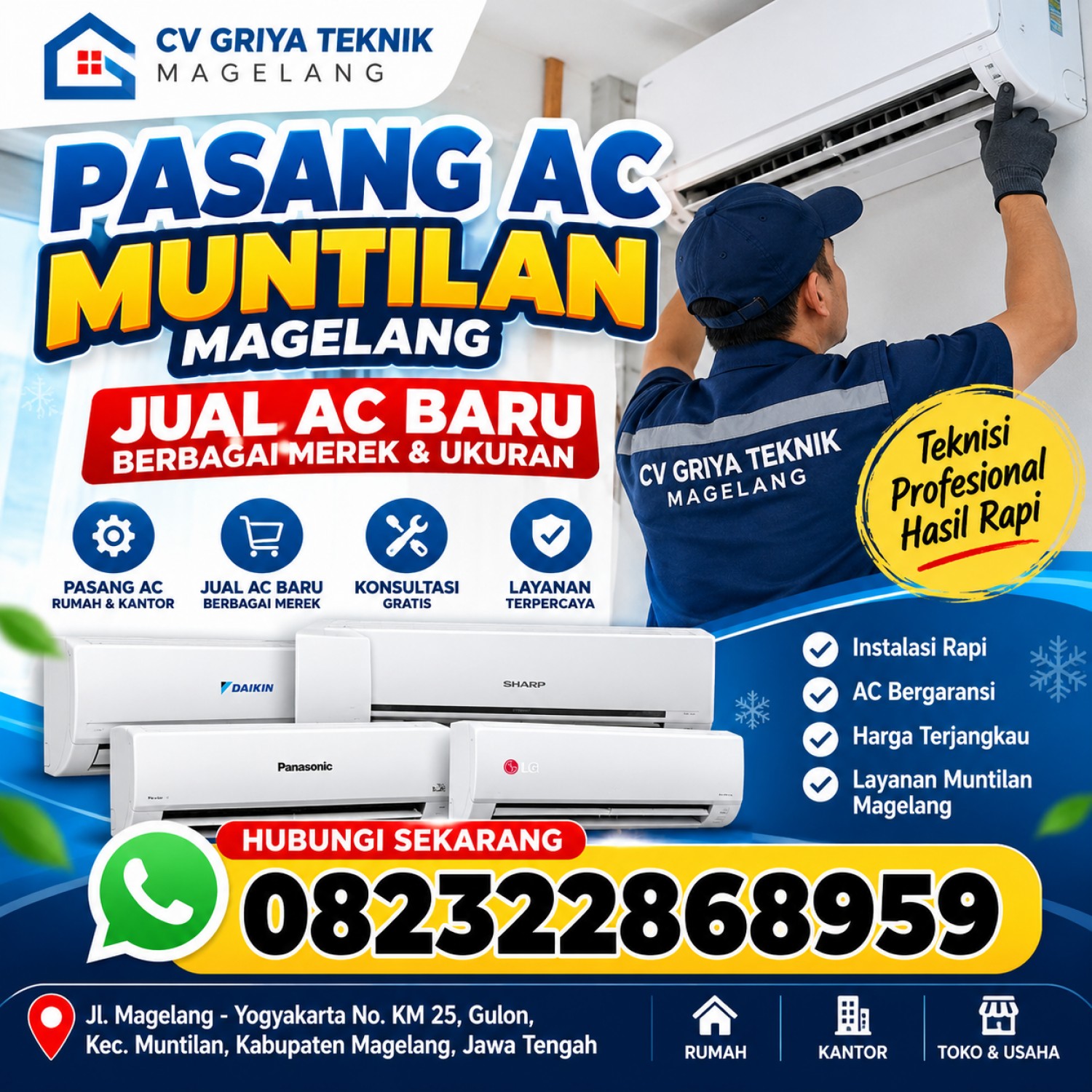 Pasang AC Muntilan Magelang