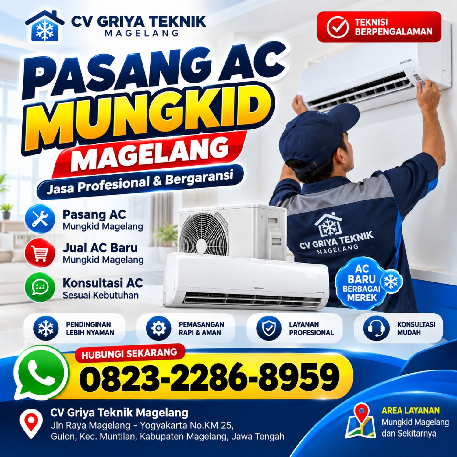 Pasang AC Mungkid Magelang