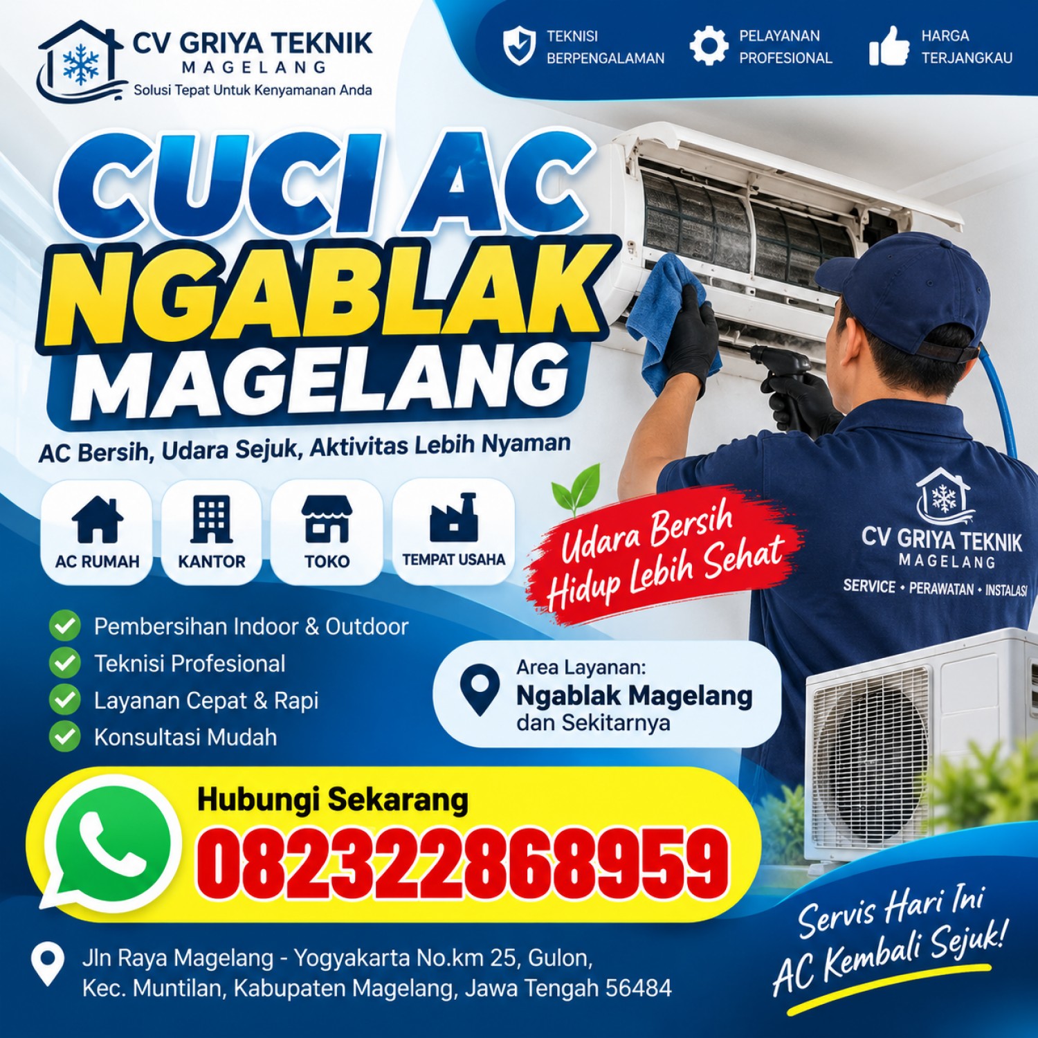 Cuci AC Ngablak Magelang