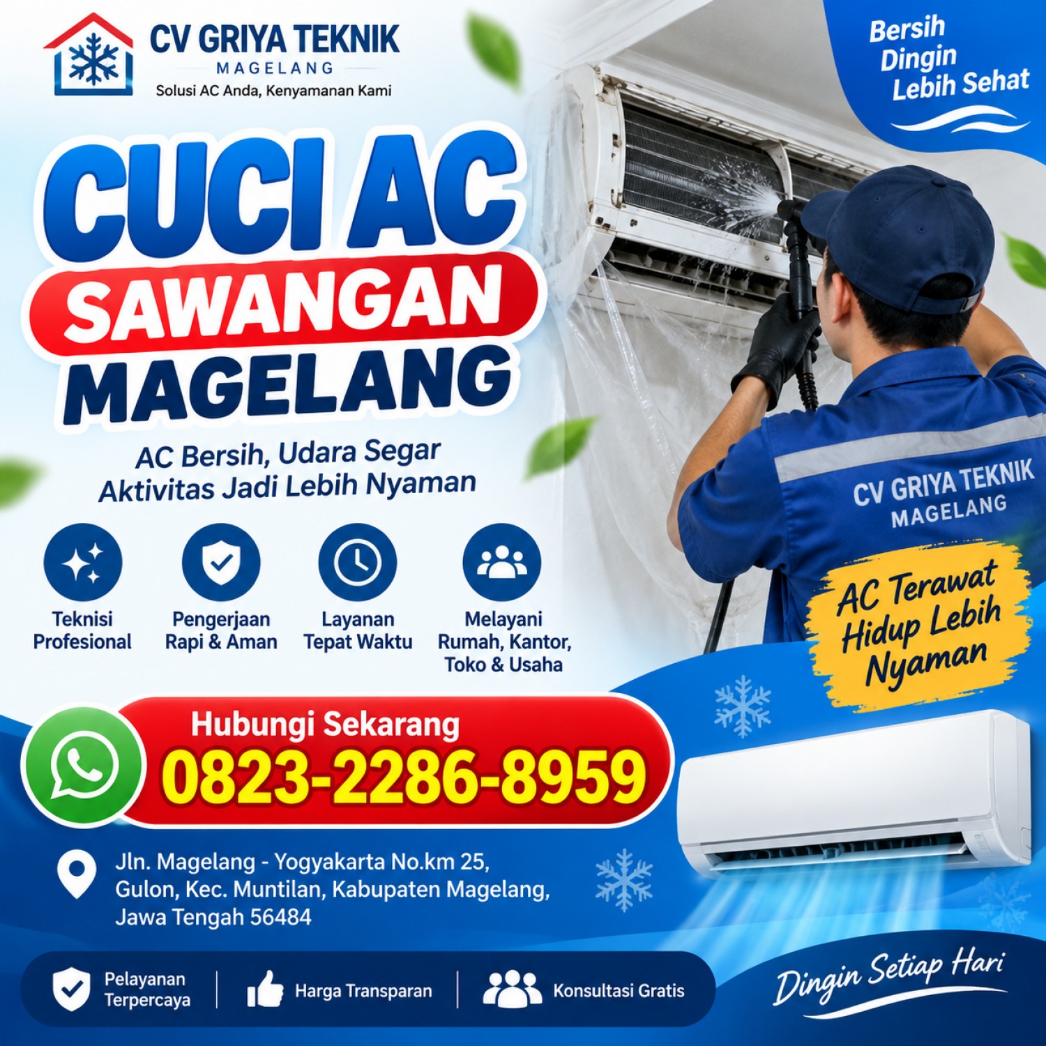 Cuci AC Sawangan Magelang