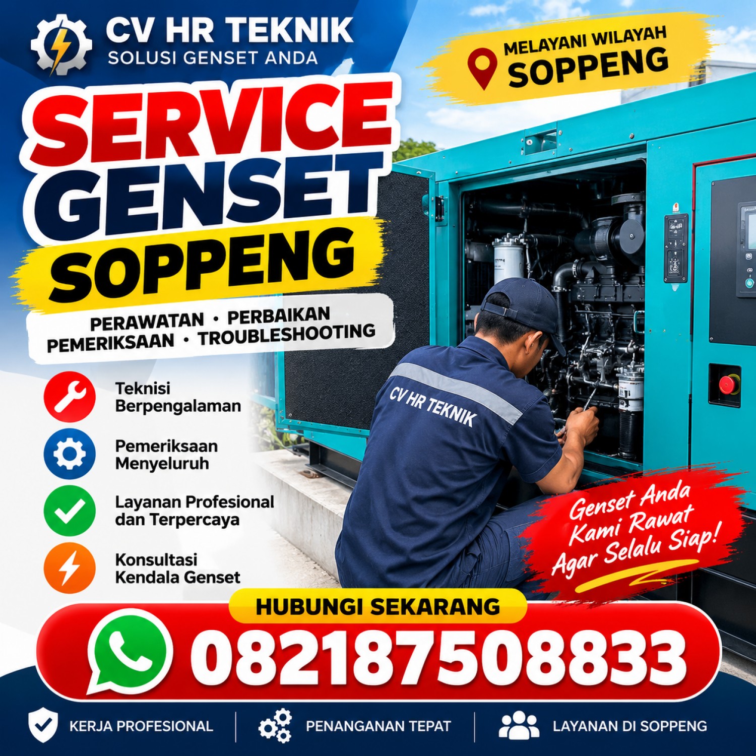 Service Genset Soppeng