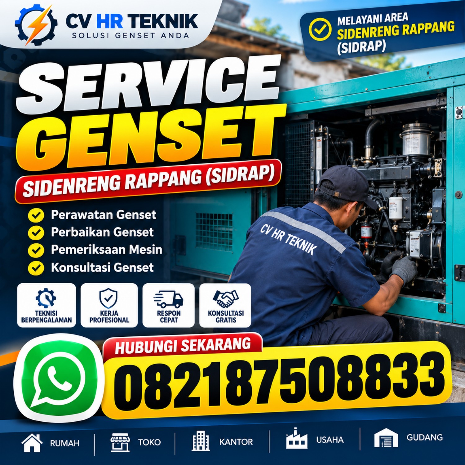 Service Genset Sidenreng Rappang (Sidrap)