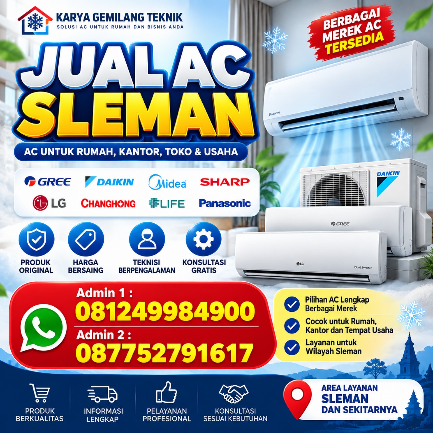 Jual AC Sleman