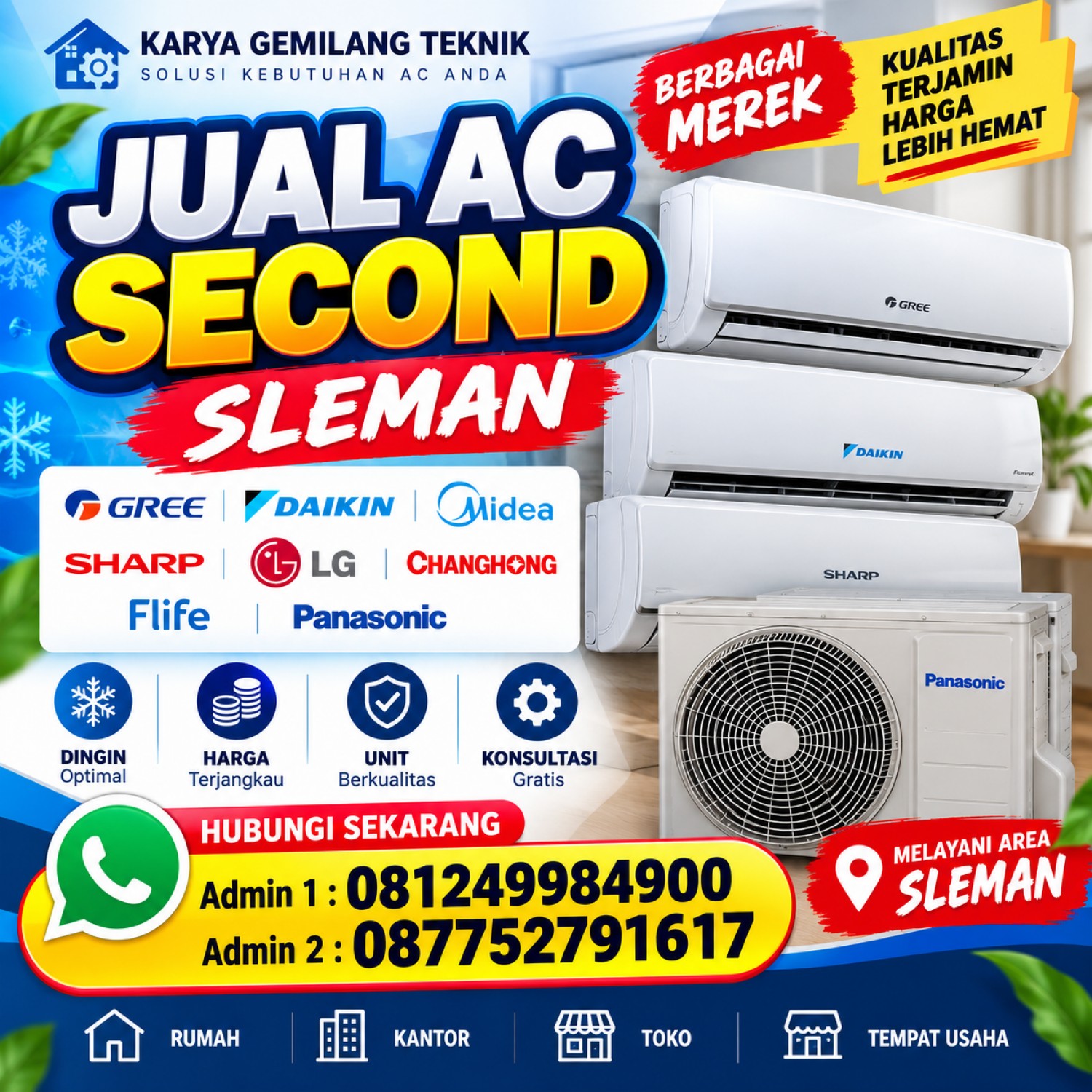 Jual AC Second Sleman