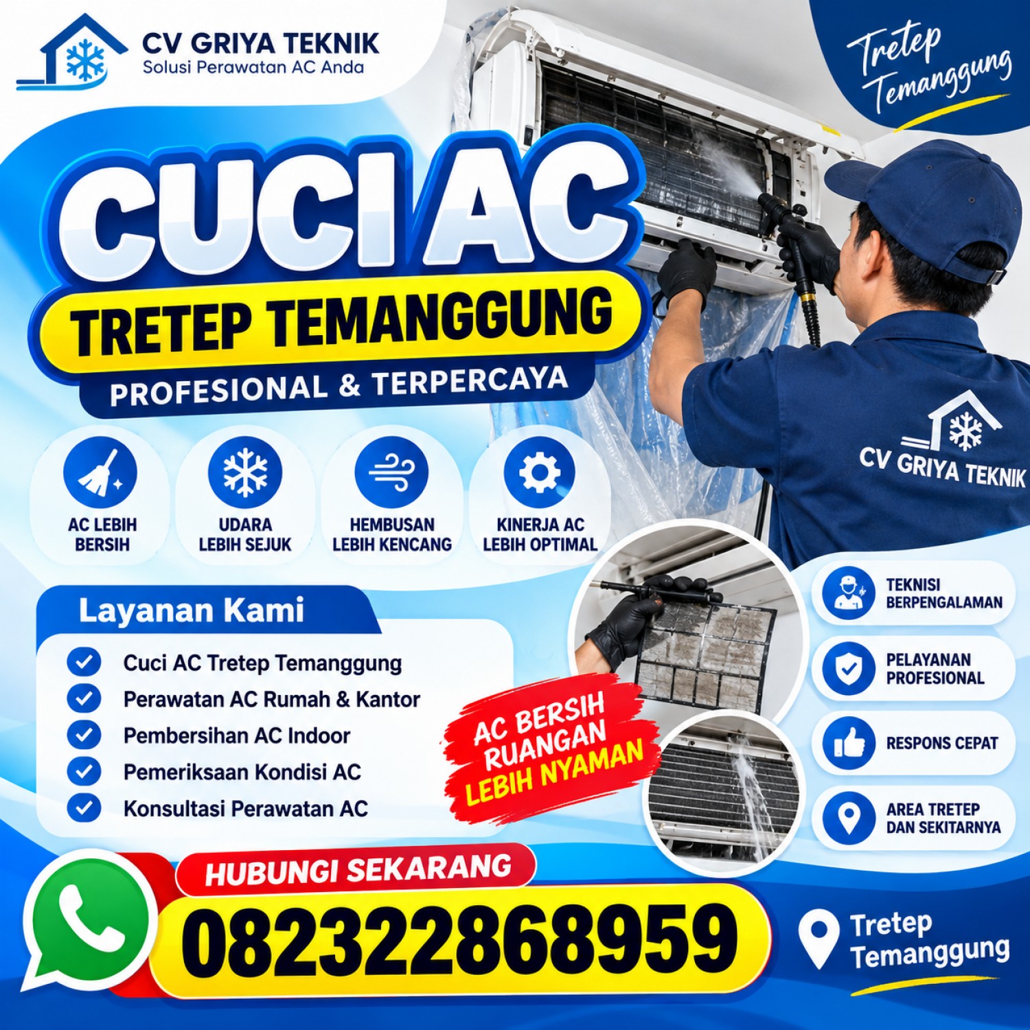 Cuci AC Tretep Temanggung