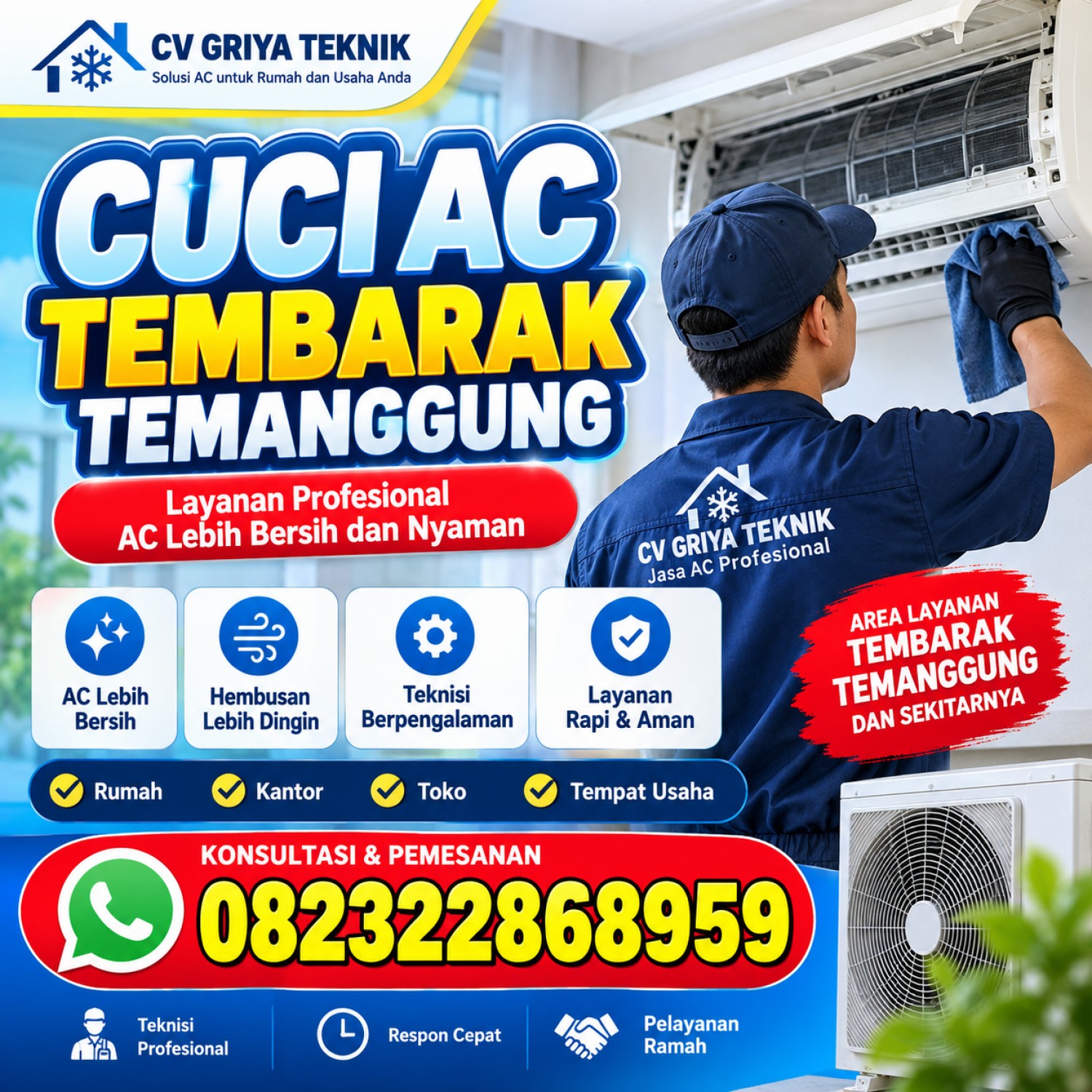 Cuci AC Tembarak Temanggung