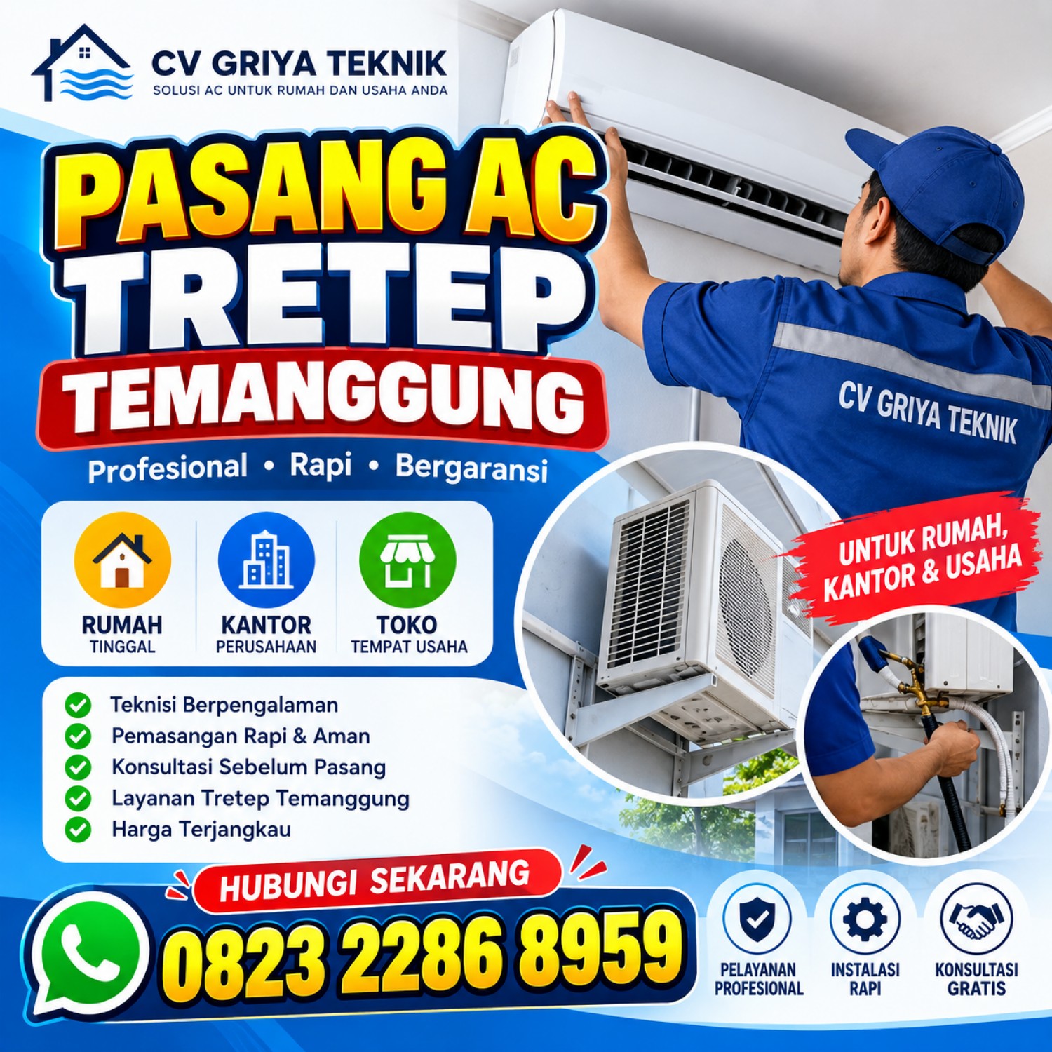 Pasang AC Tretep Temanggung