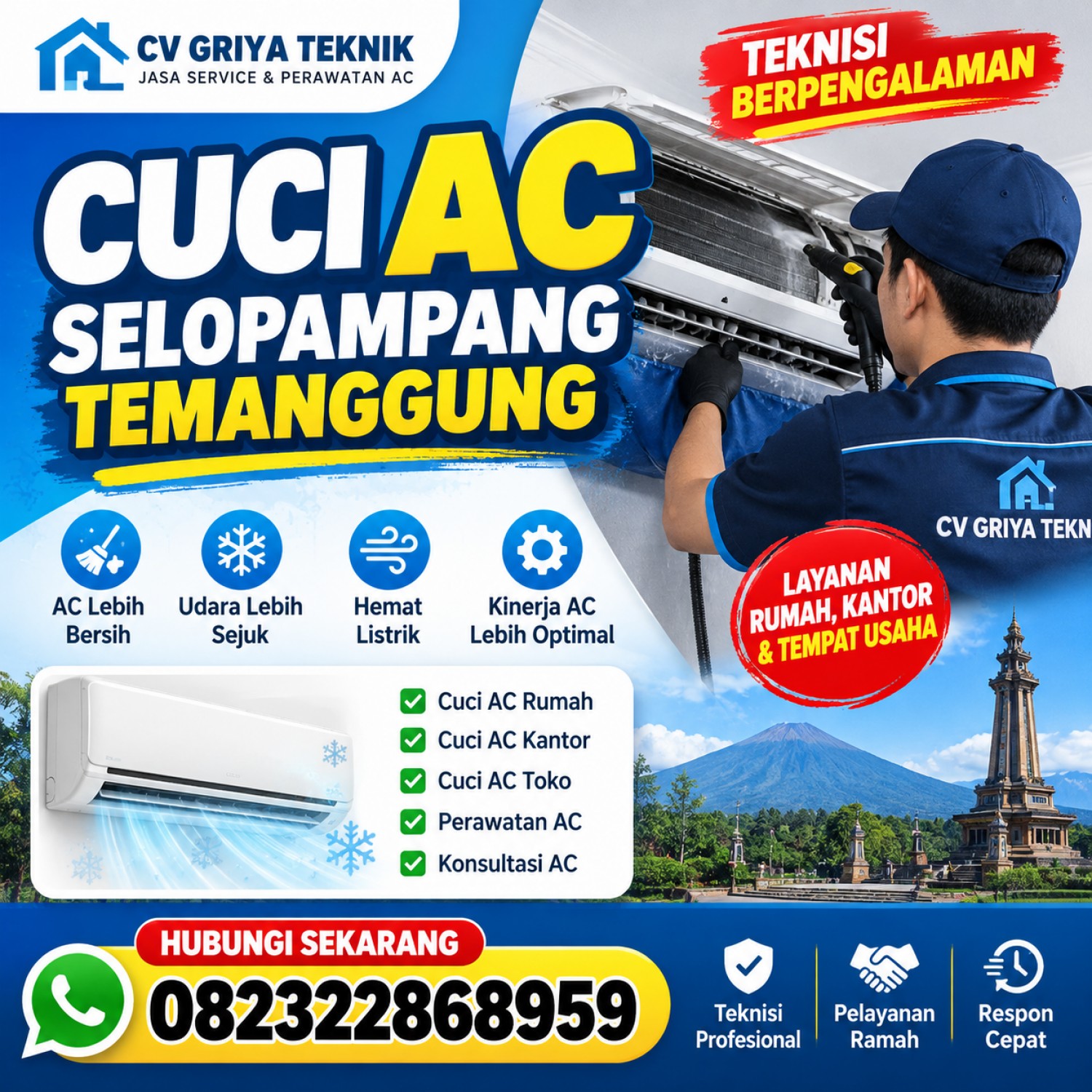 Cuci AC Selopampang Temanggung