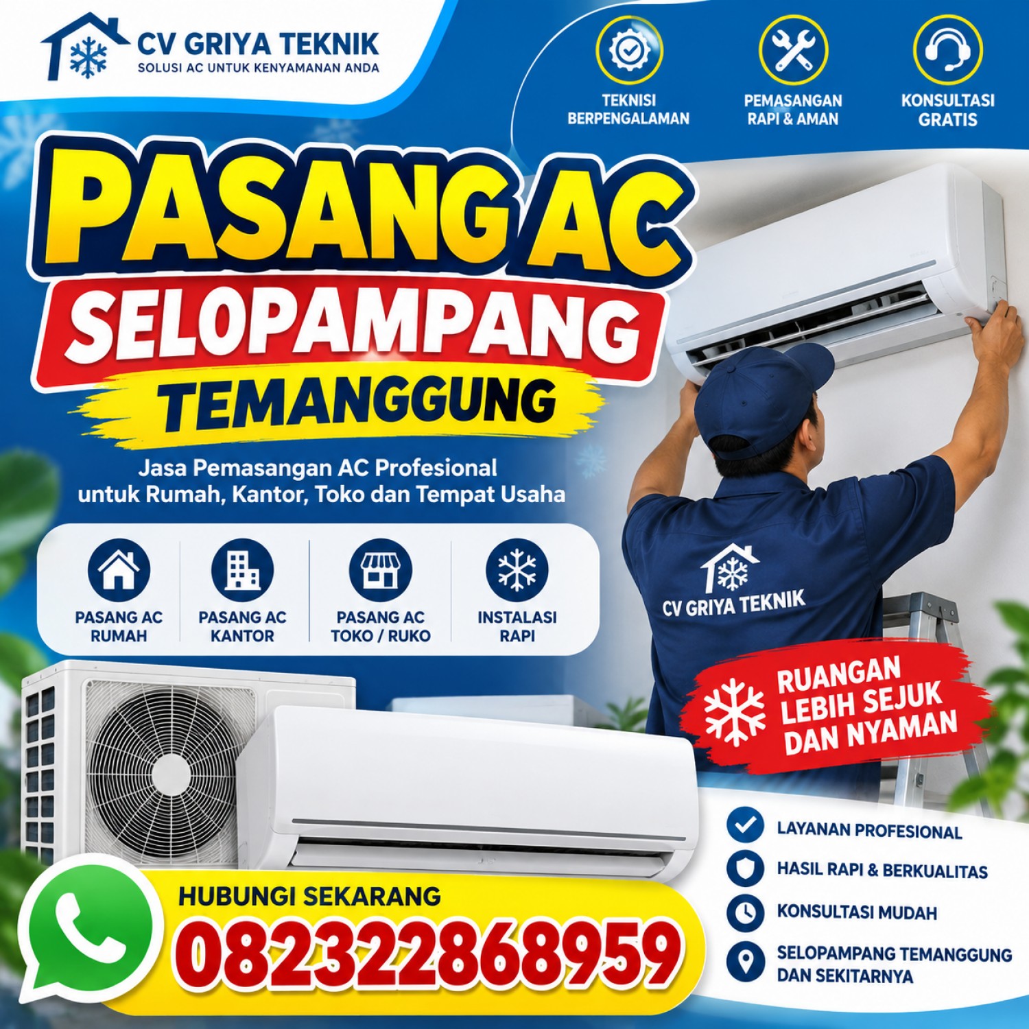 Pasang AC Selopampang Temanggung