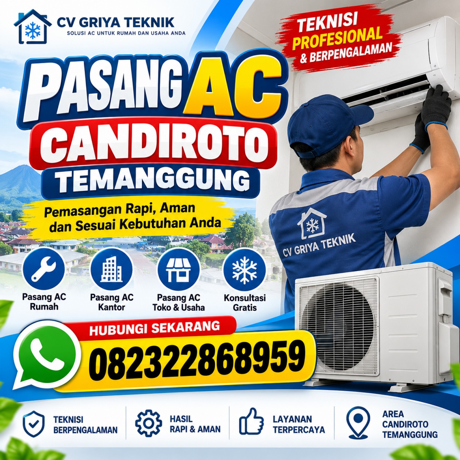 Pasang AC Candiroto Temanggung